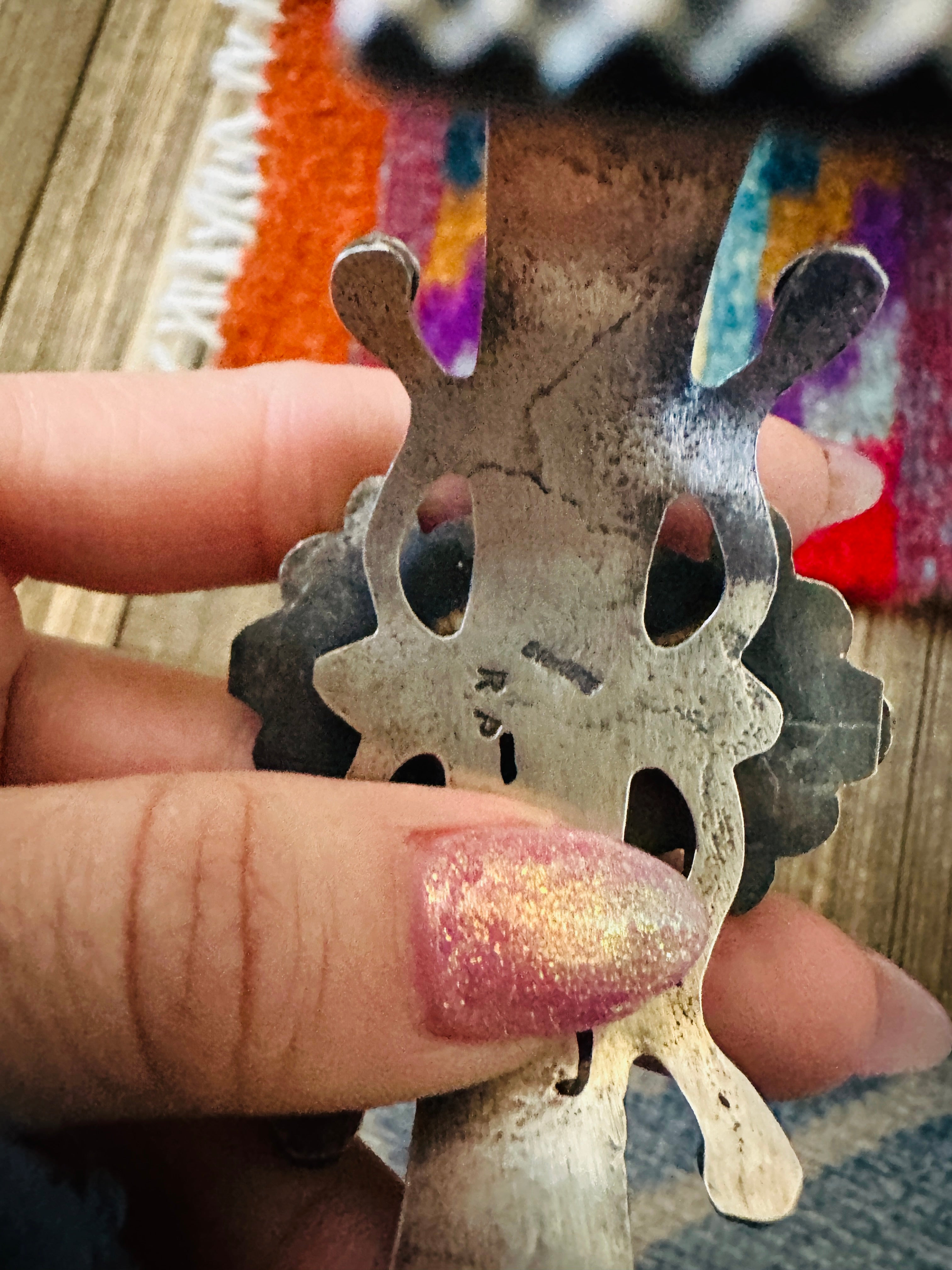 Handcrafted Egyptian Turquoise & Sterling Silver Cuff Bracelet by Rosella Paxson