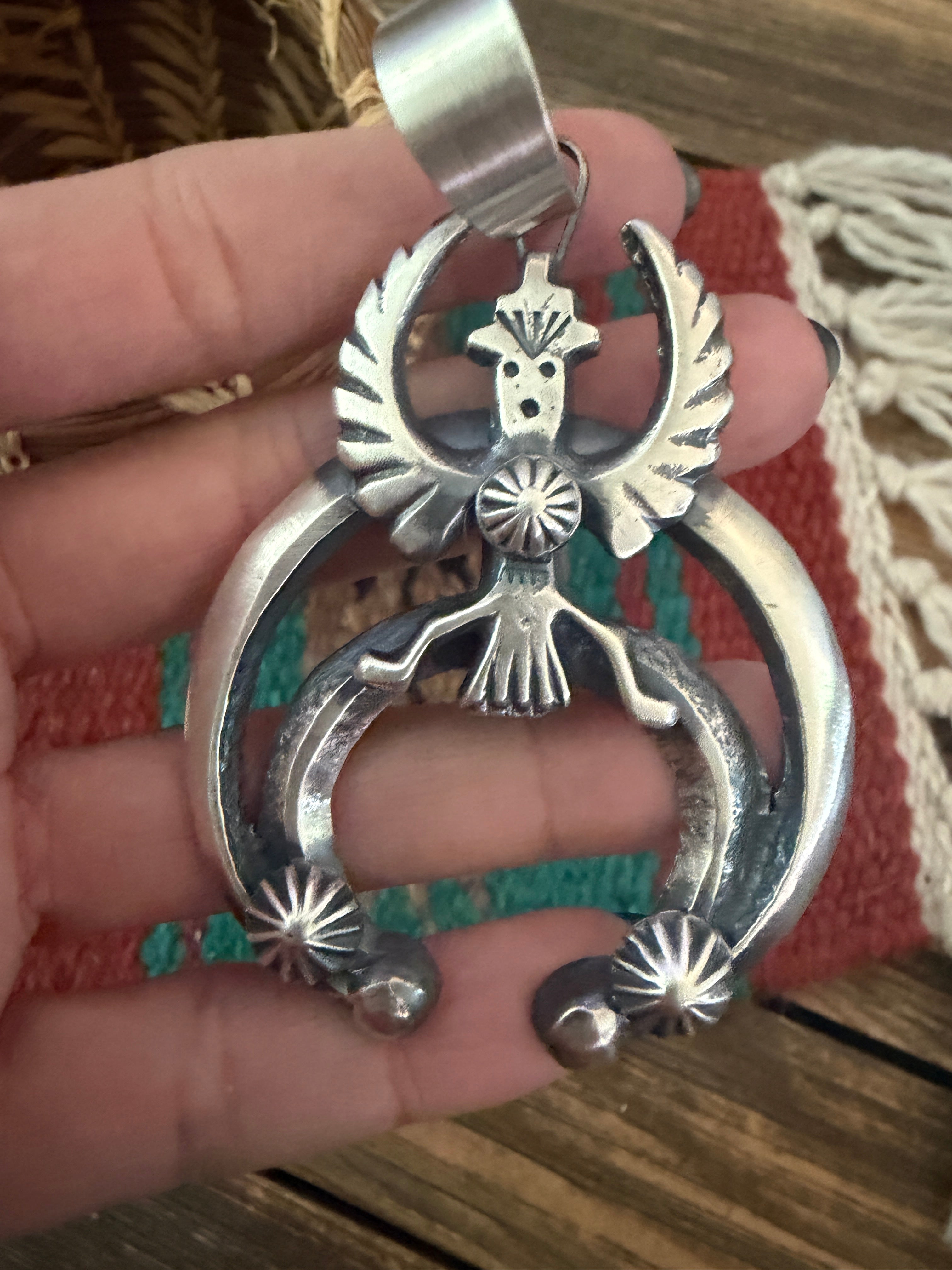 Handcrafted Sterling Silver Knifewing Naja Pendant by Chimney Butte