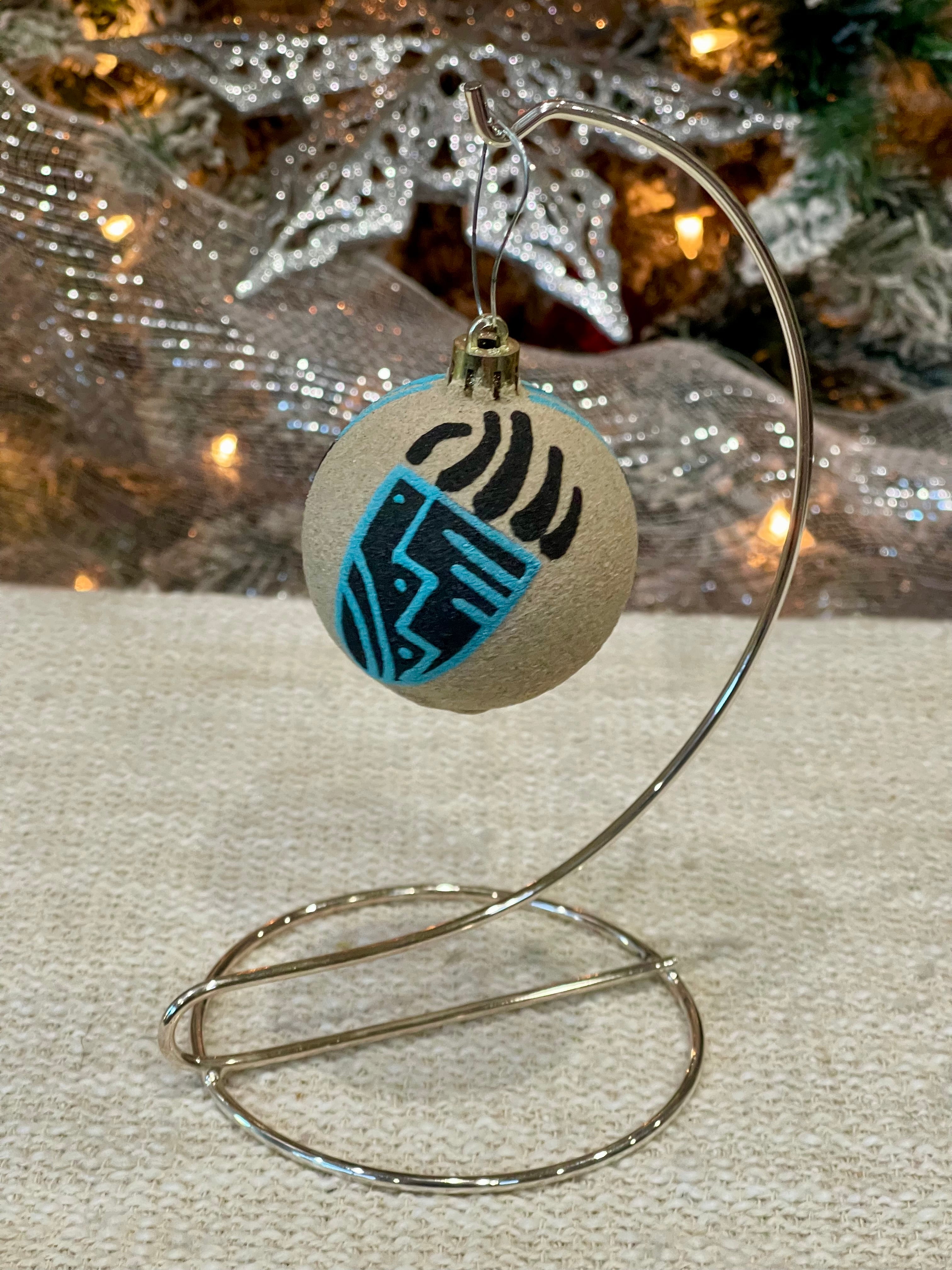 Handcrafted Ceramic Sand Painted Ornament