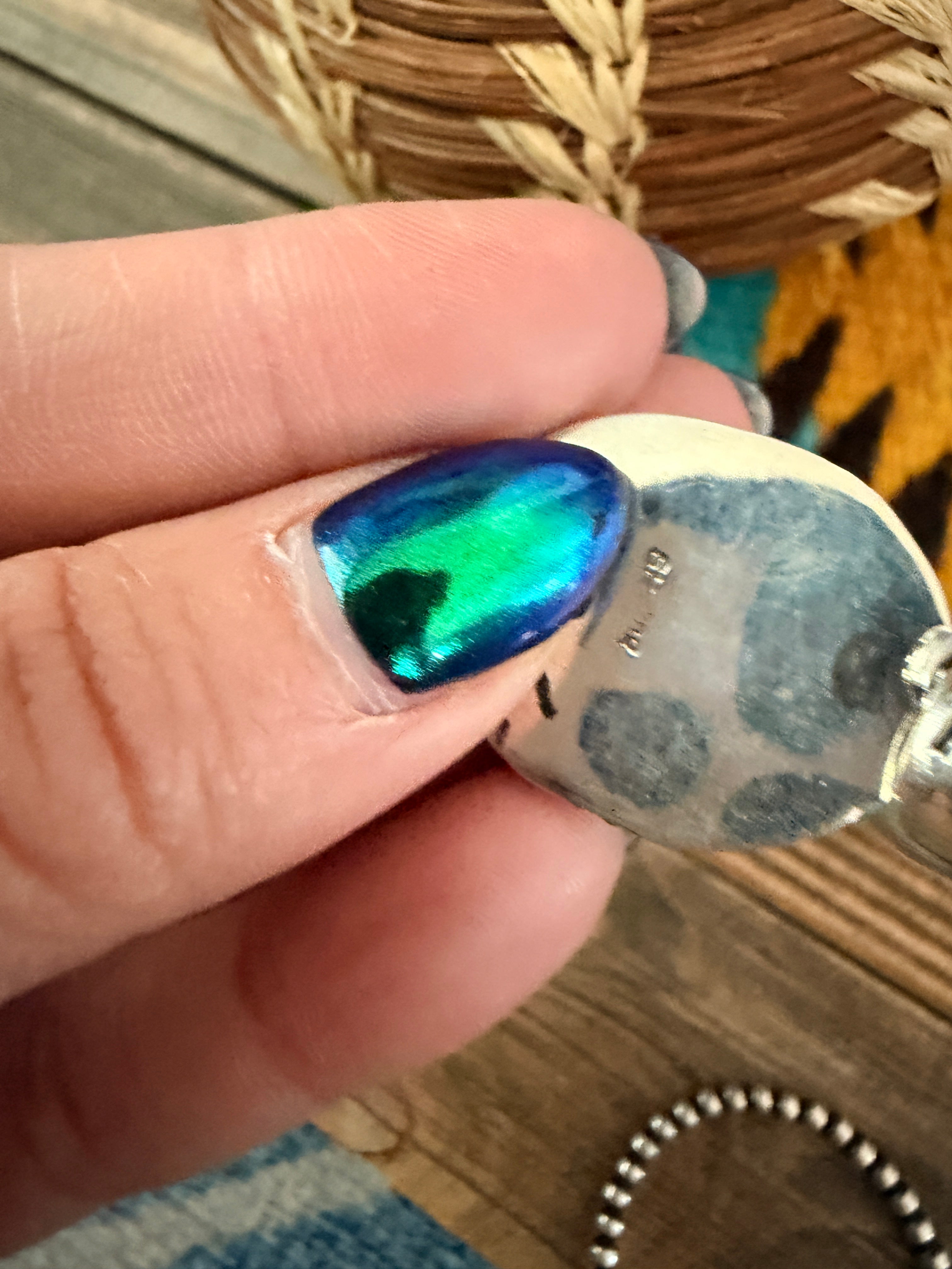 Handcrafted Sterling Silver and Turquoise Pendant