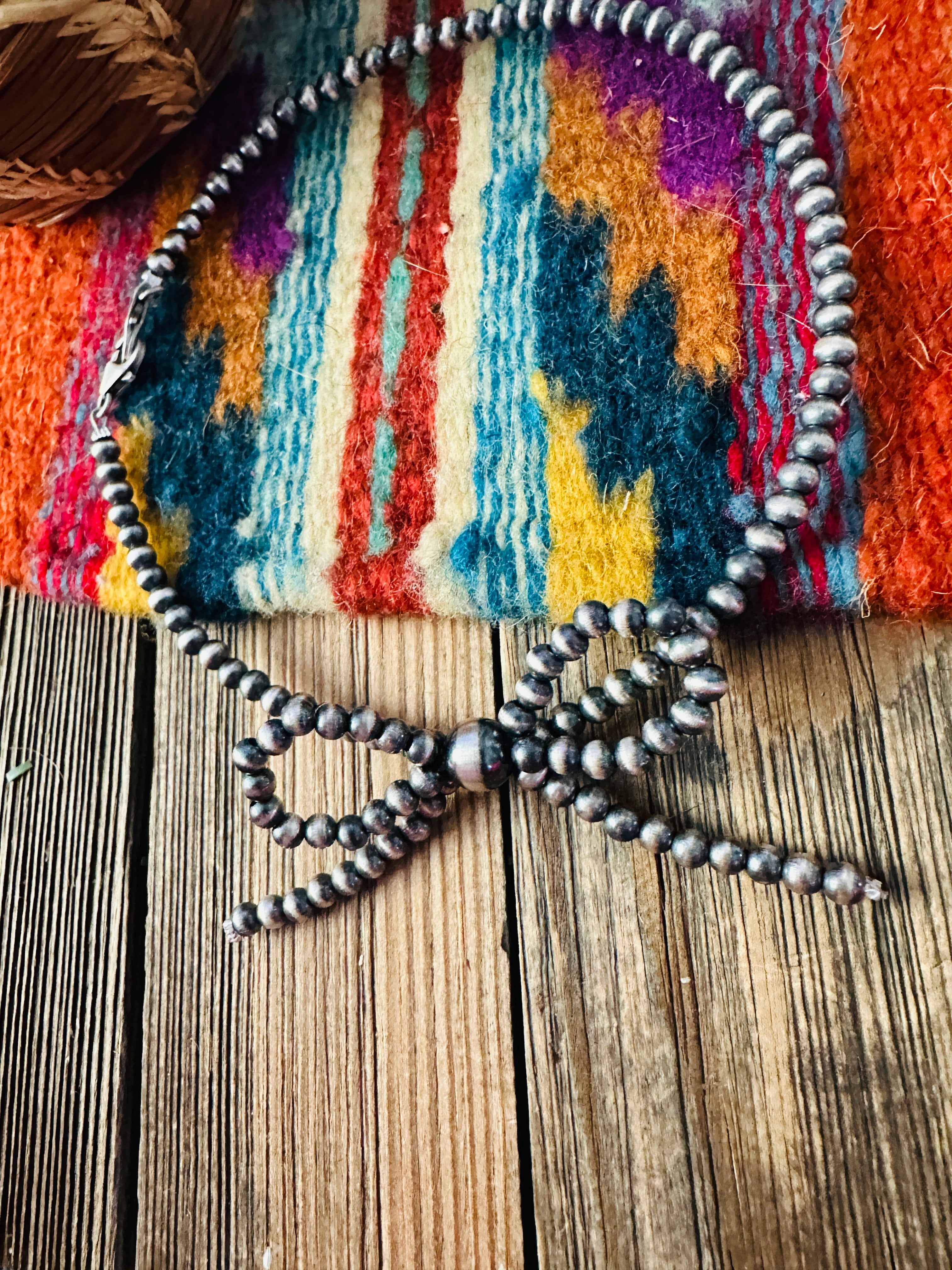 Handmade Sterling Silver Beaded Bow Hat Band