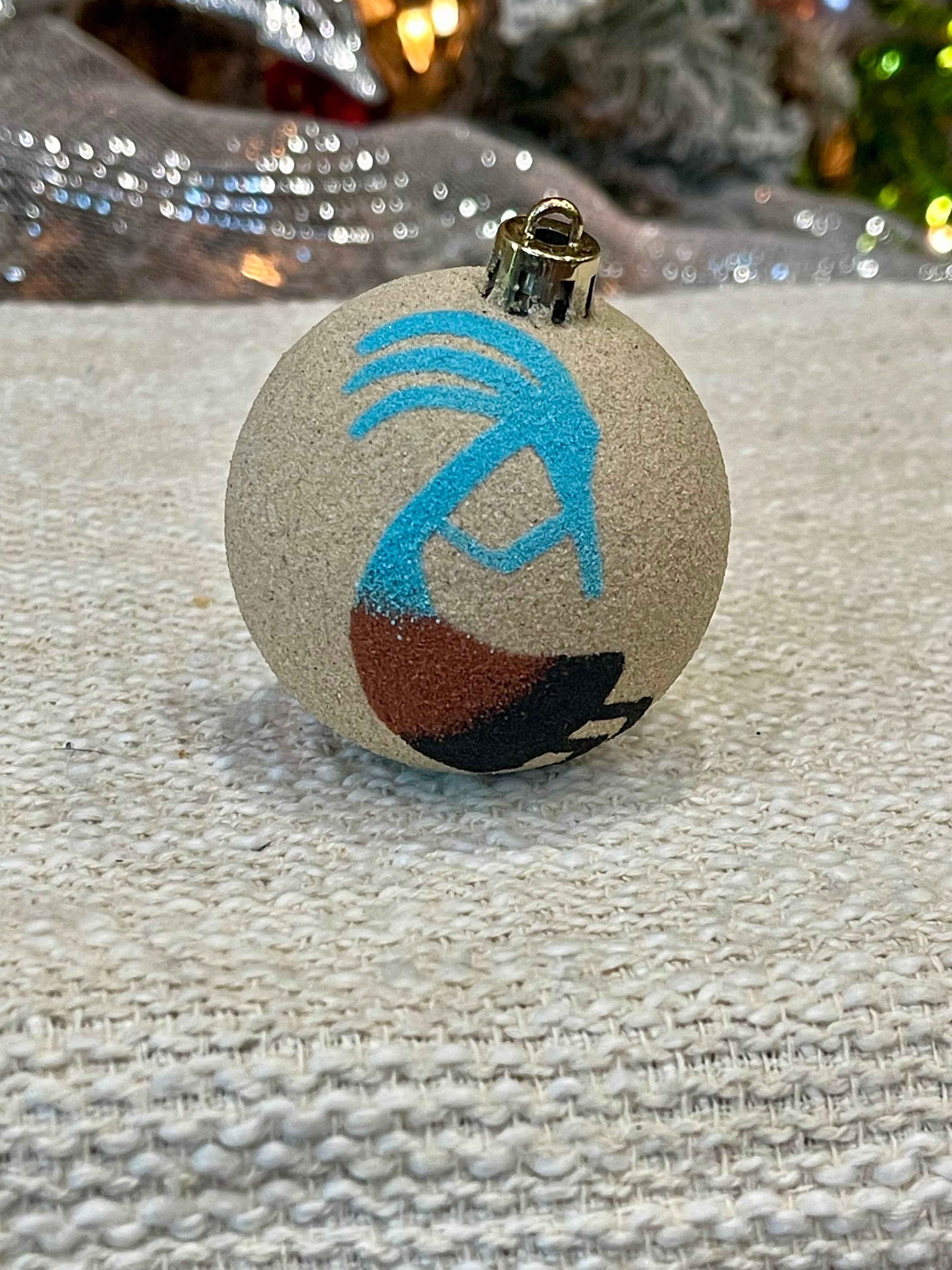 Handcrafted Ceramic Sand Painted Ornament