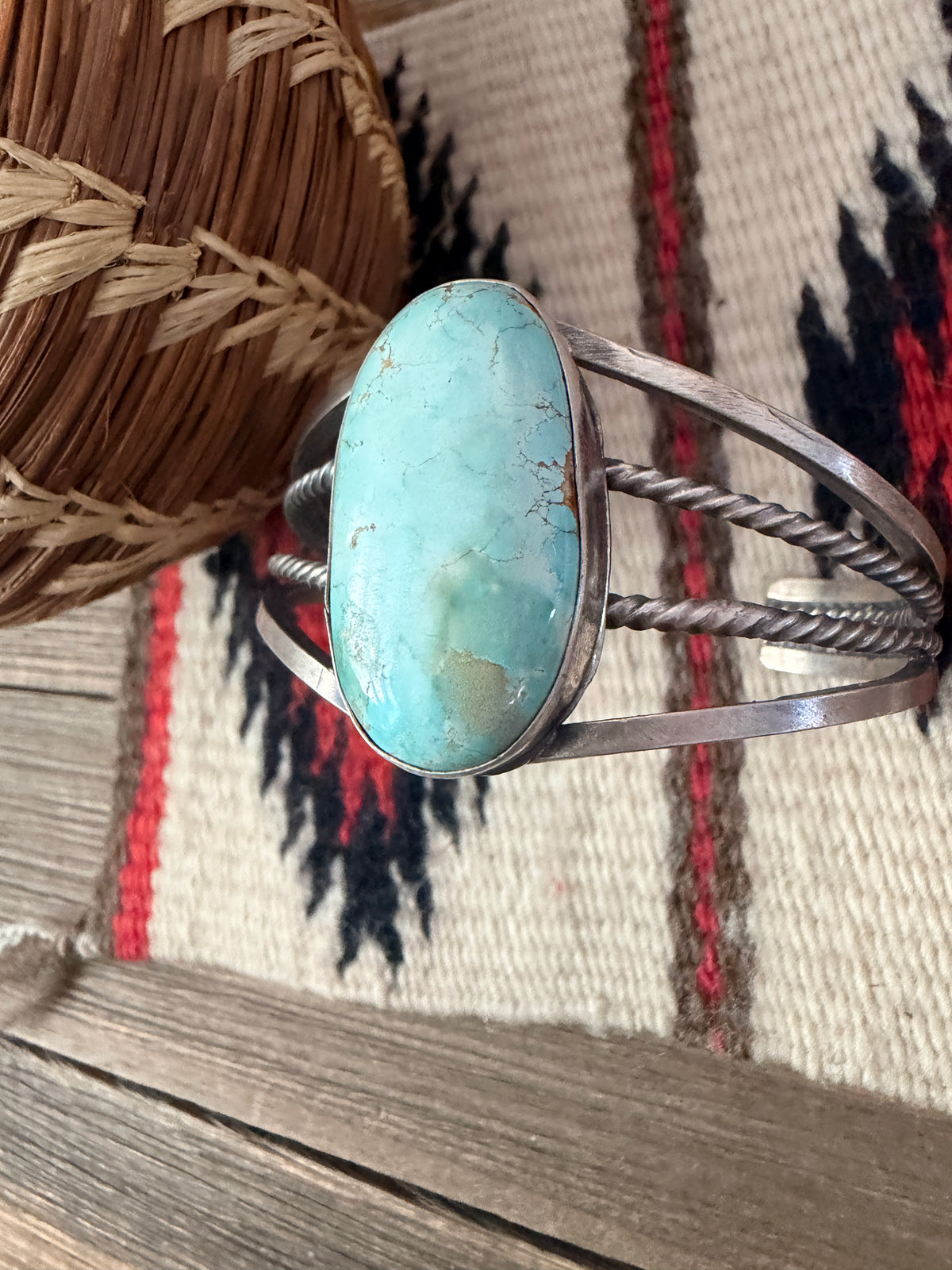 Handcrafted Turquoise & Sterling Silver Cuff Bracelet