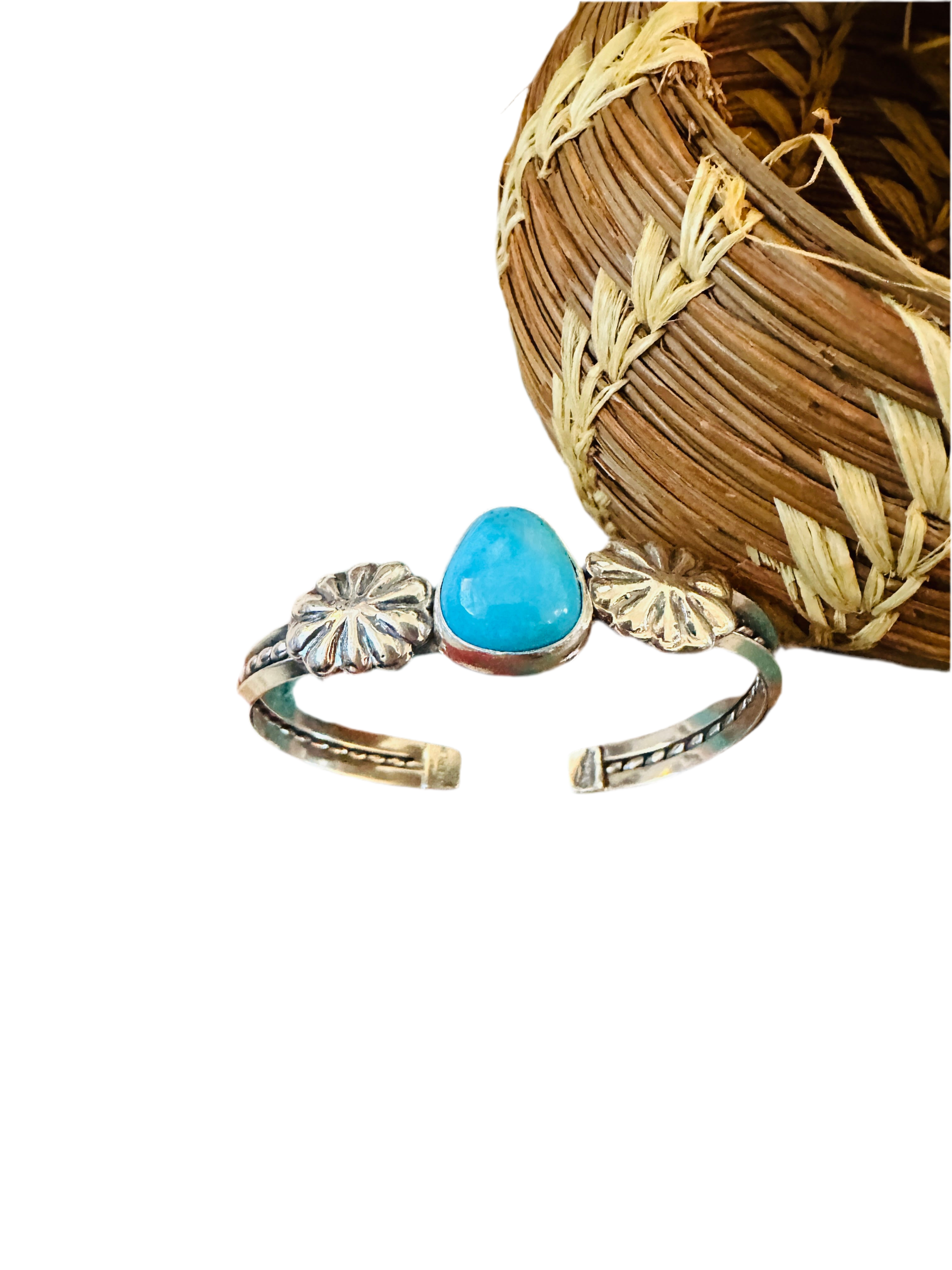 Handcrafted Sterling Silver & Turquoise Cuff Bracelet