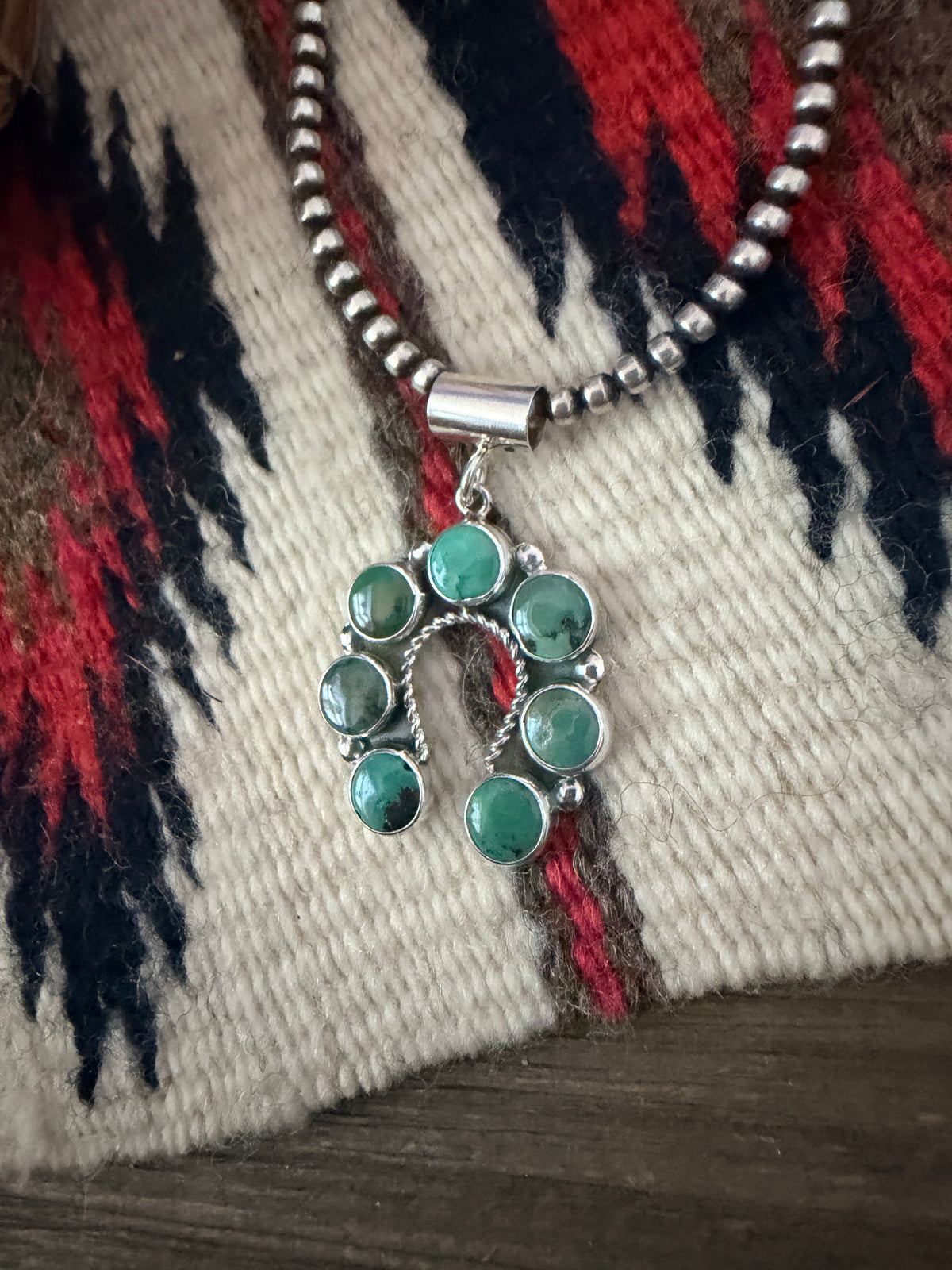 Handcrafted Sterling Silver & Turquoise Naja Pendant by Martin Perry