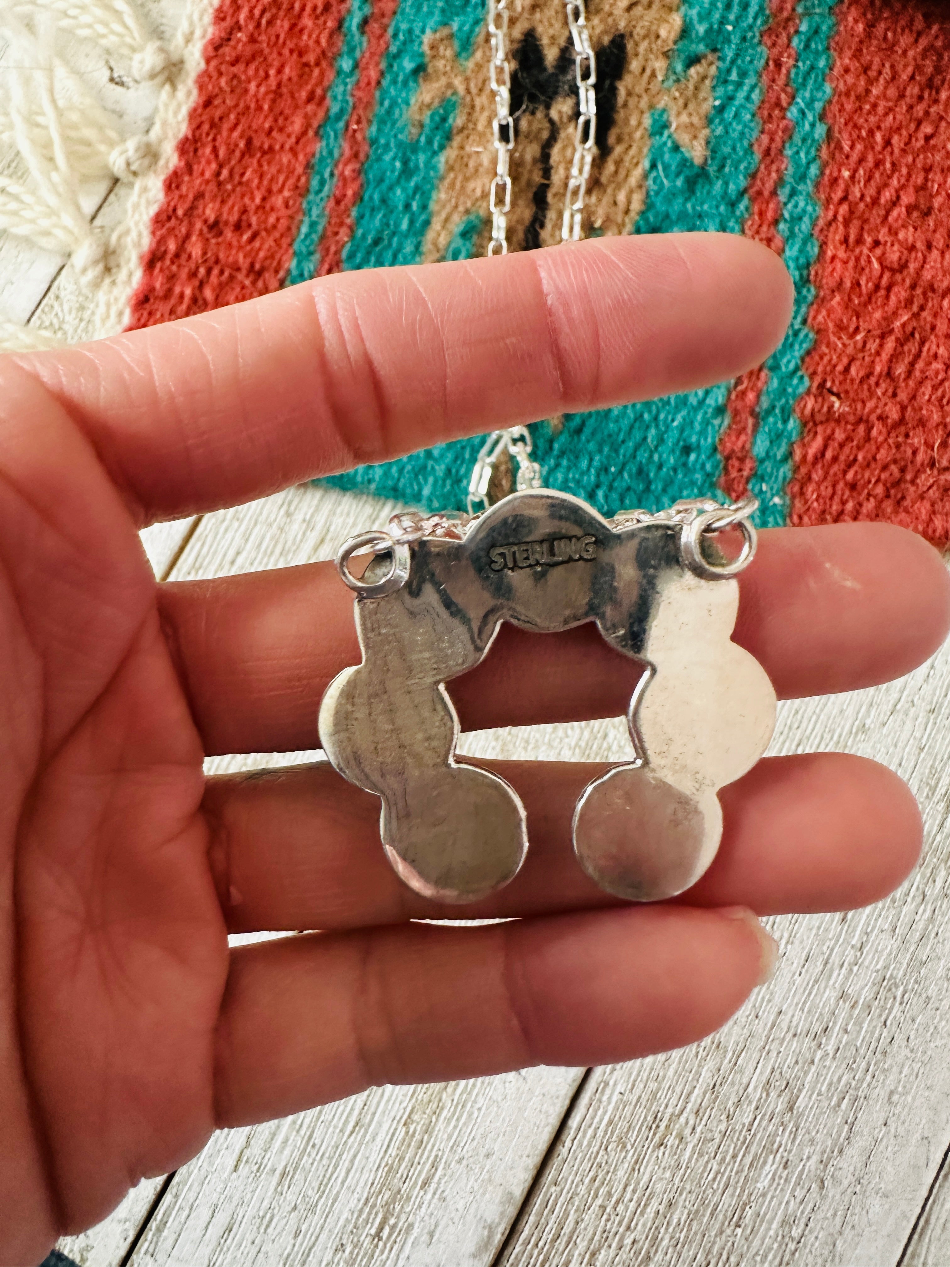 Handcrafted Sterling Silver & Orange Spiny Naja Necklace