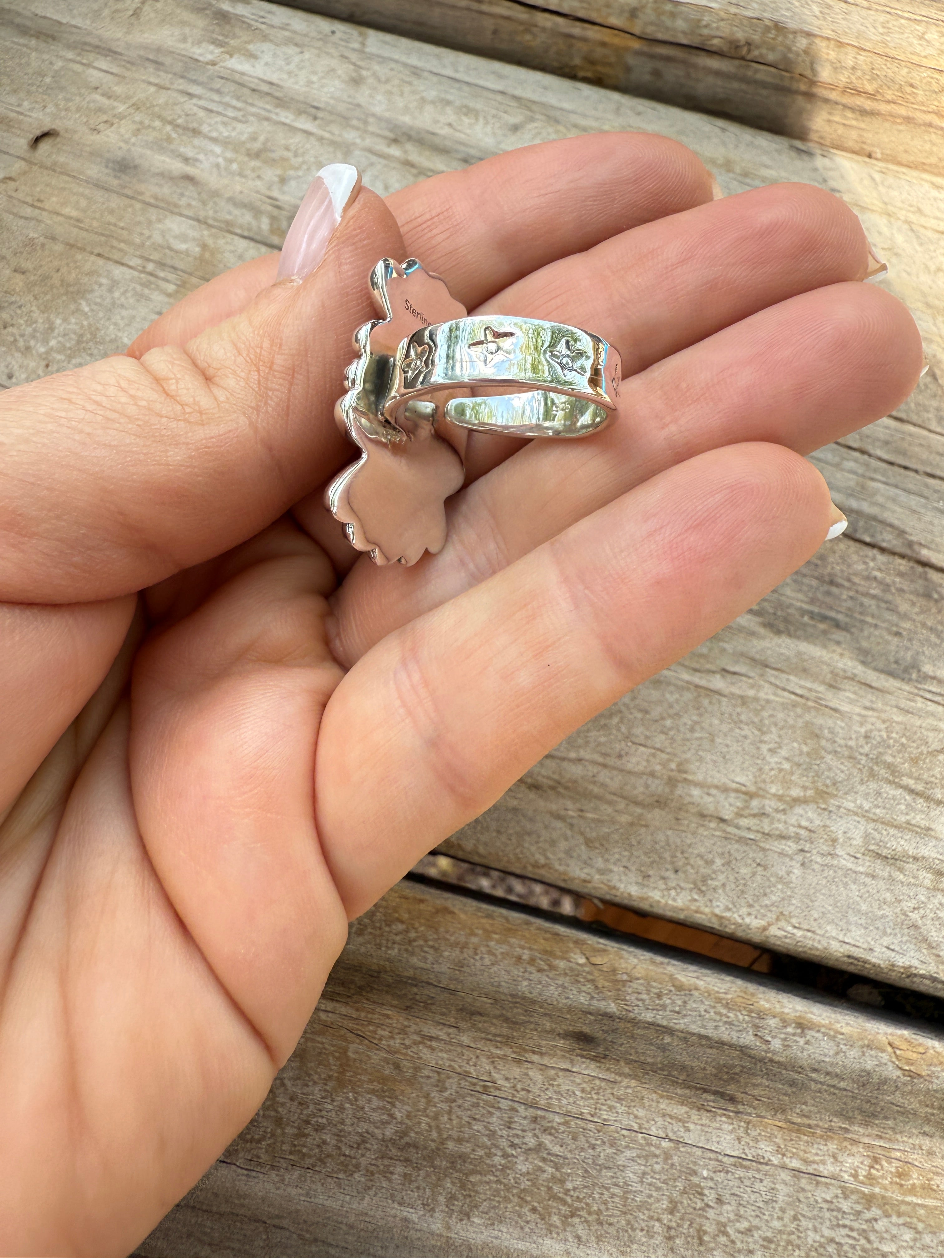 Handmade Sonoran Mountain Turquoise & Sterling Adjustable Silver Ring