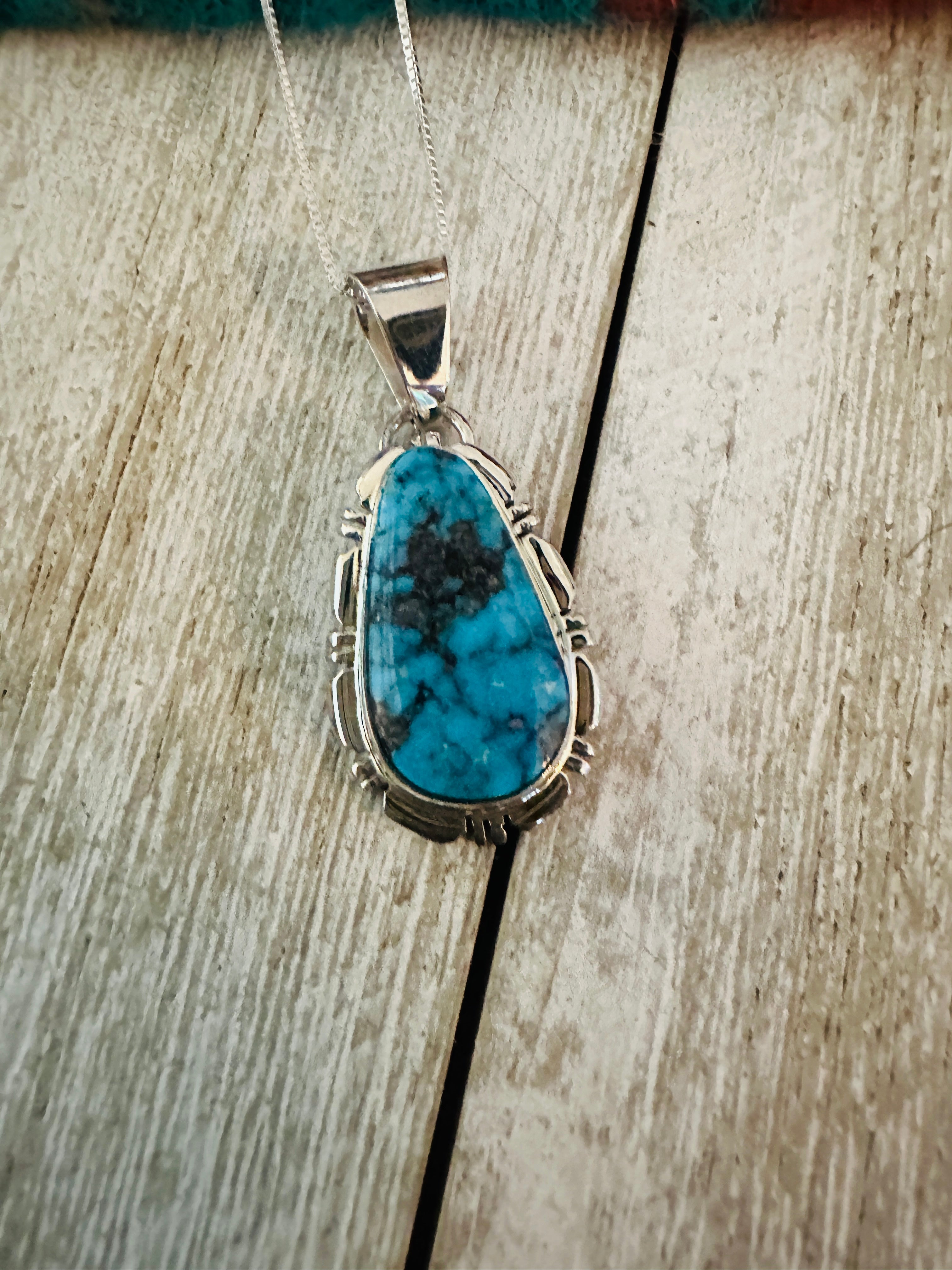 Handcrafted Sterling Silver & Turquoise Necklace