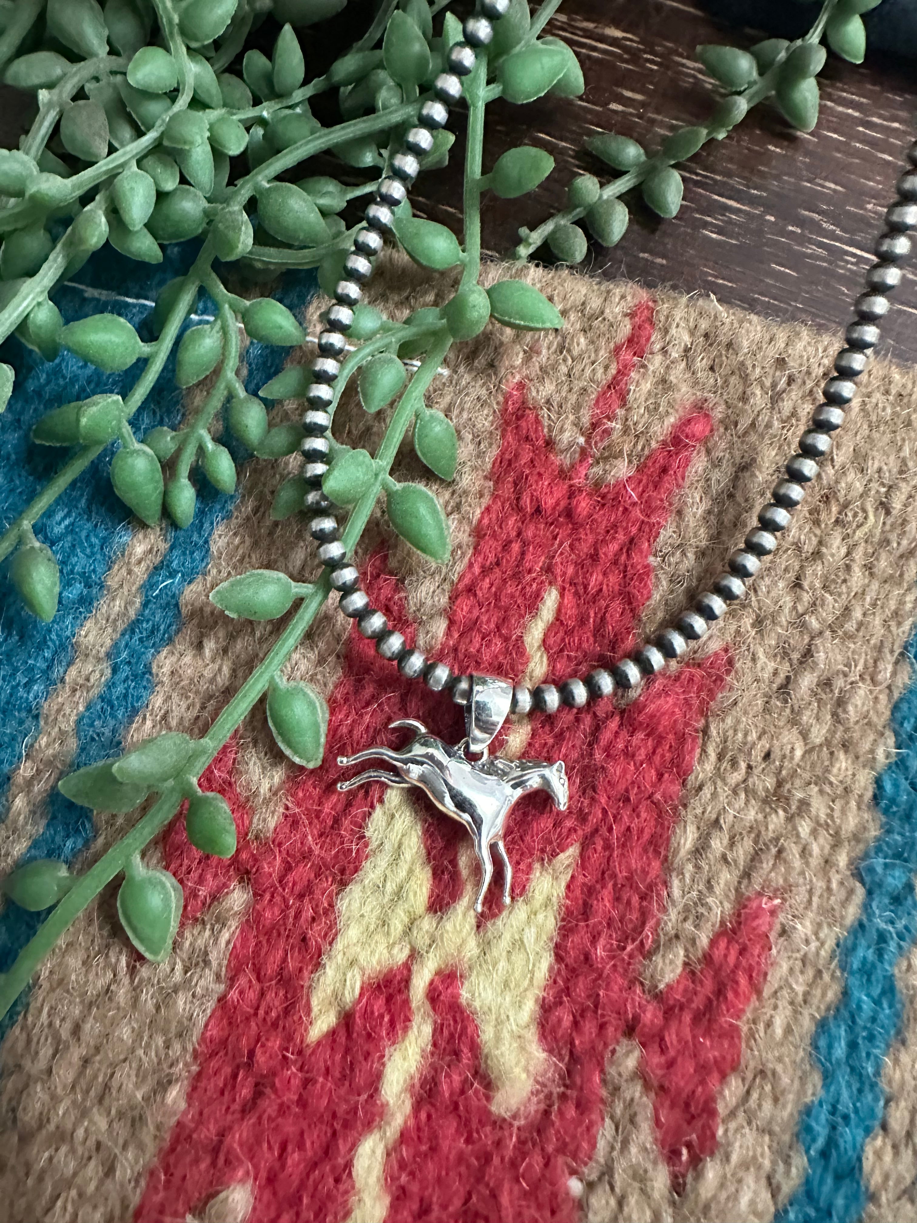 Handmade Sterling Silver Horse Pendant