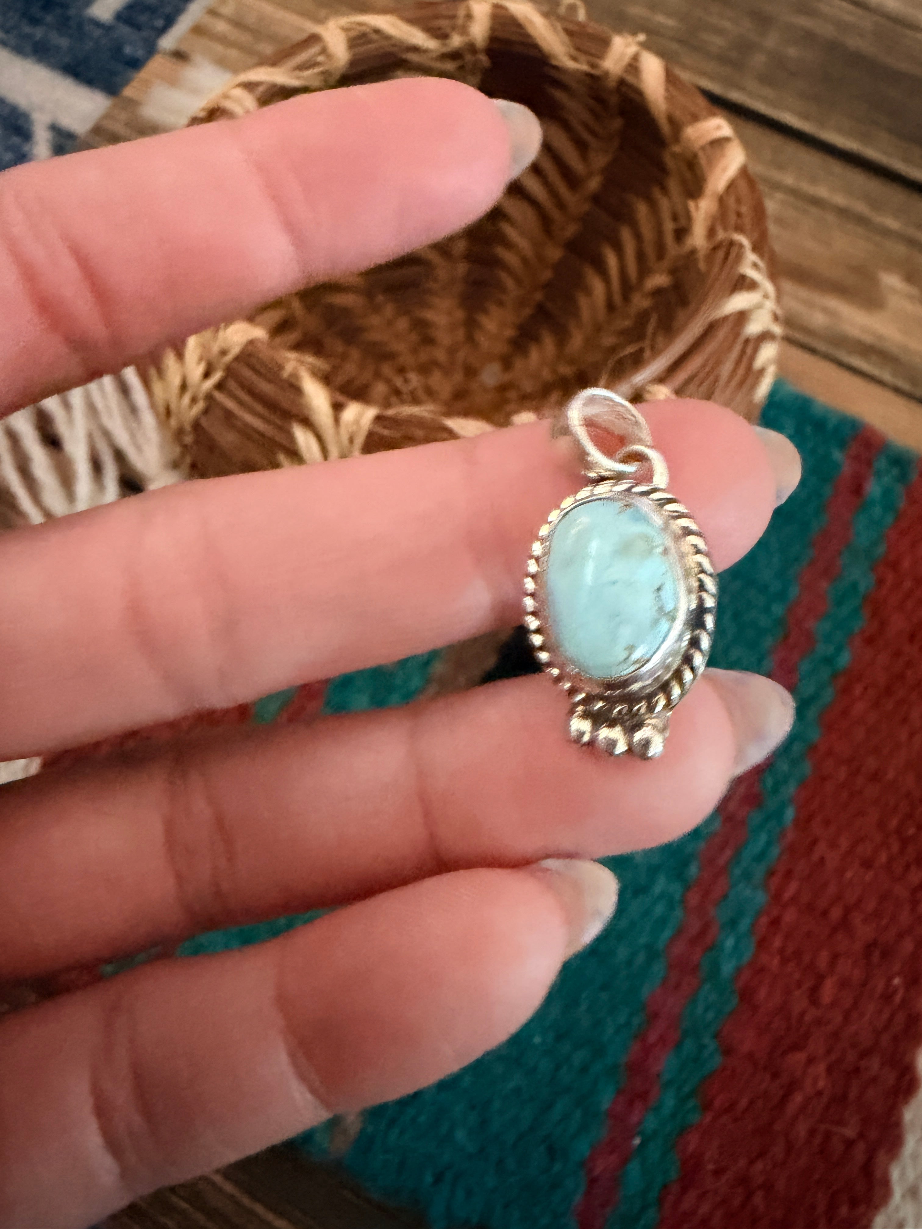 Handcrafted Sterling Silver & Golden Hills Turquoise Pendant