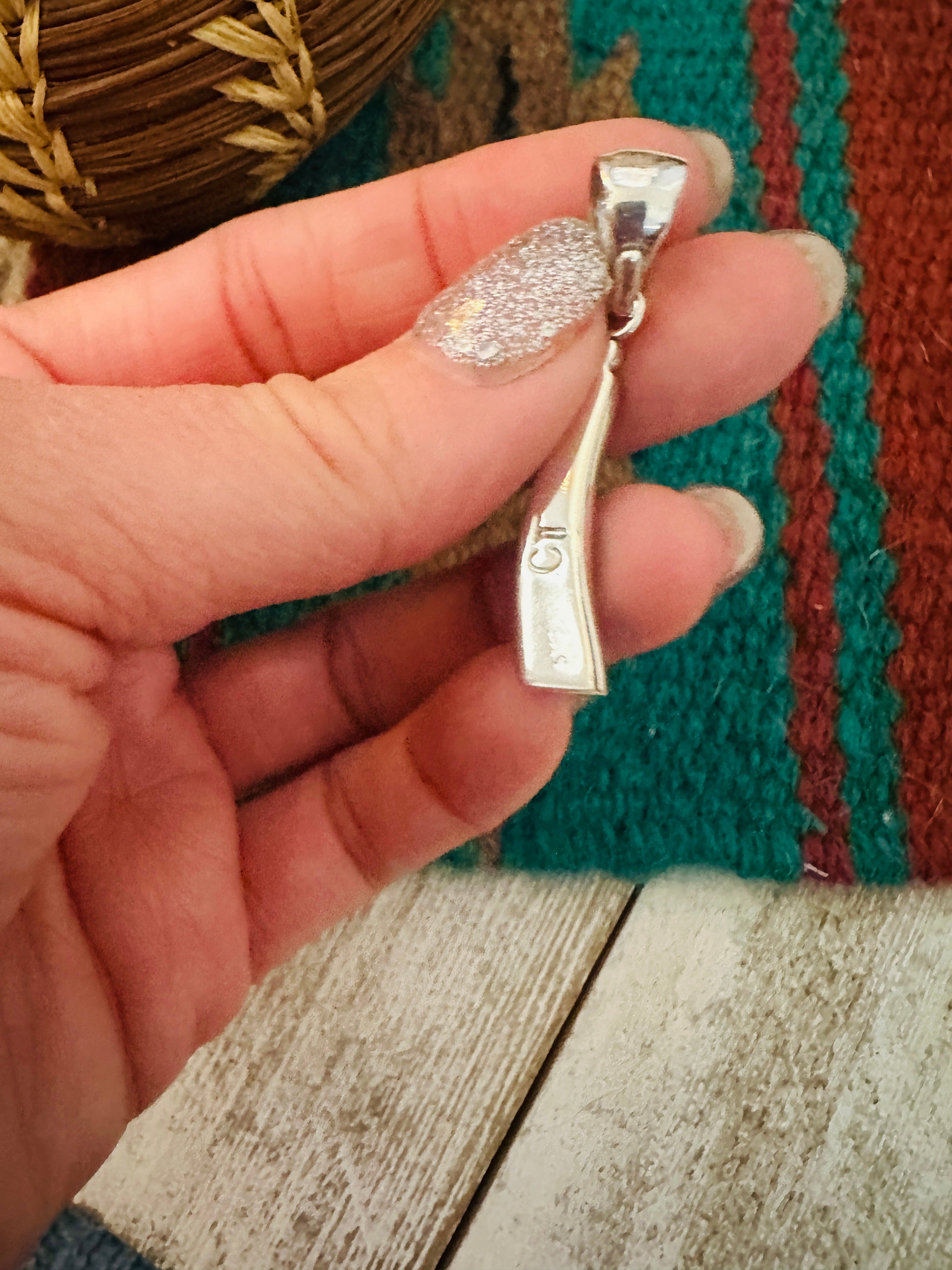 Handcrafted Multi Stone & Sterling Silver Inlay Pendant