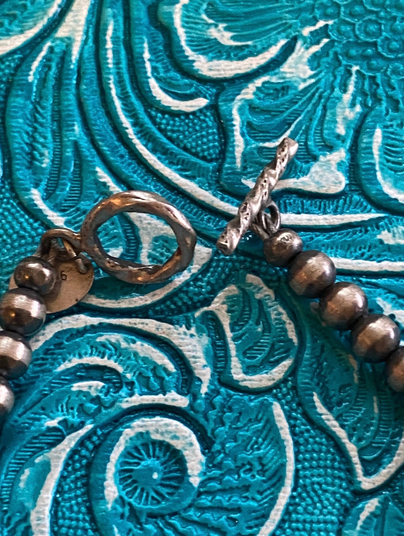 Handcrafted Sterling Silver Pearls 4mm Beaded Bracelet 7.5 inch