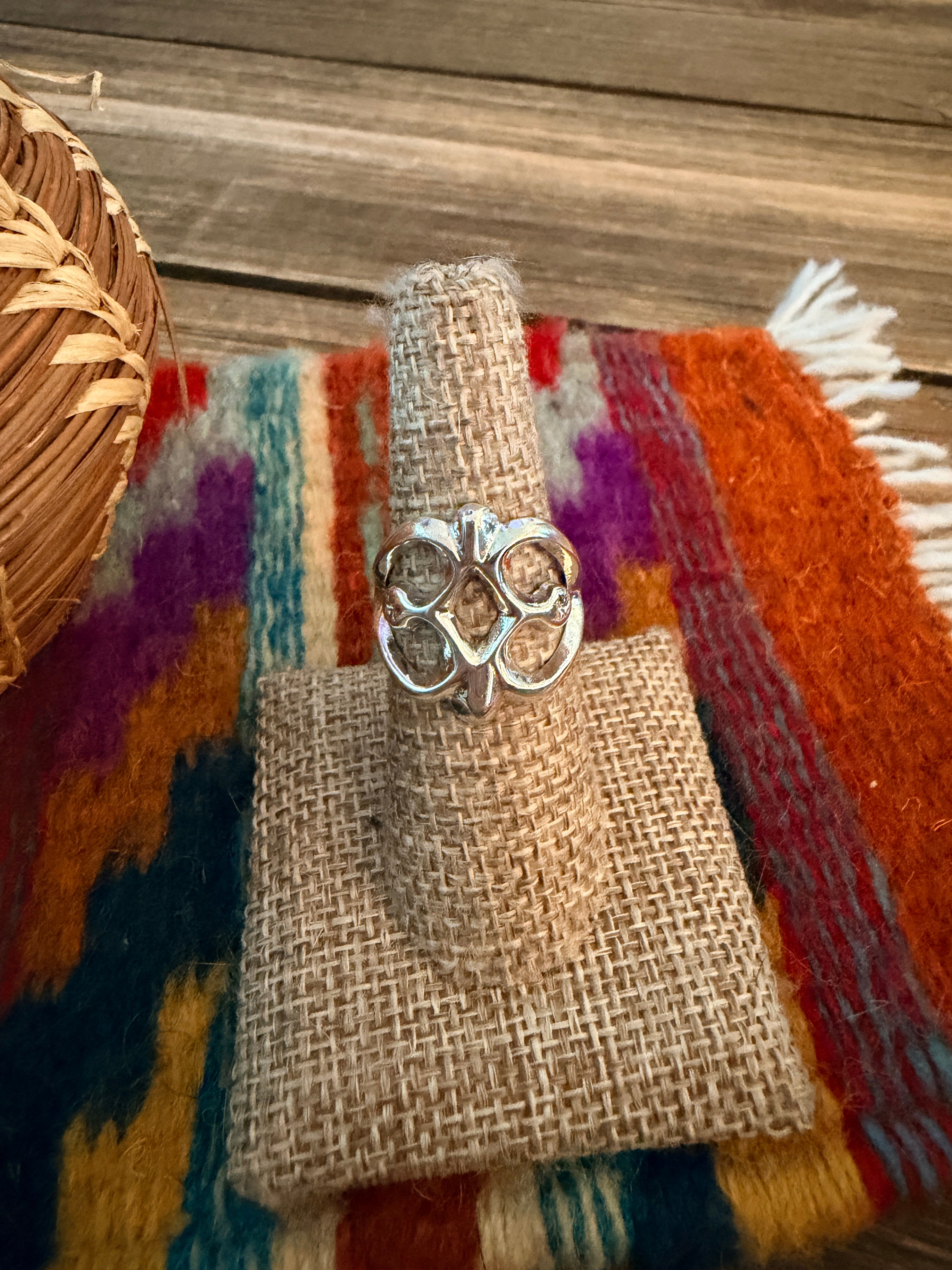 Handcrafted Sterling Silver Band Ring by Francis L. Begay