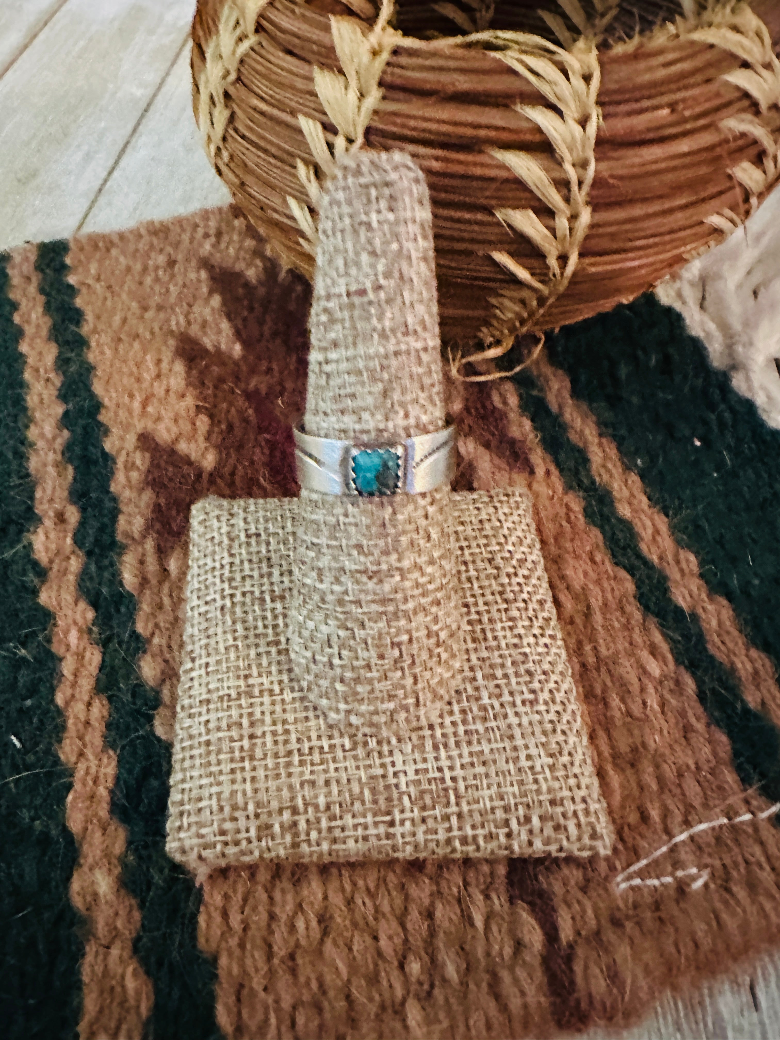 Handcrafted Spice & Sterling Silver Band Ring