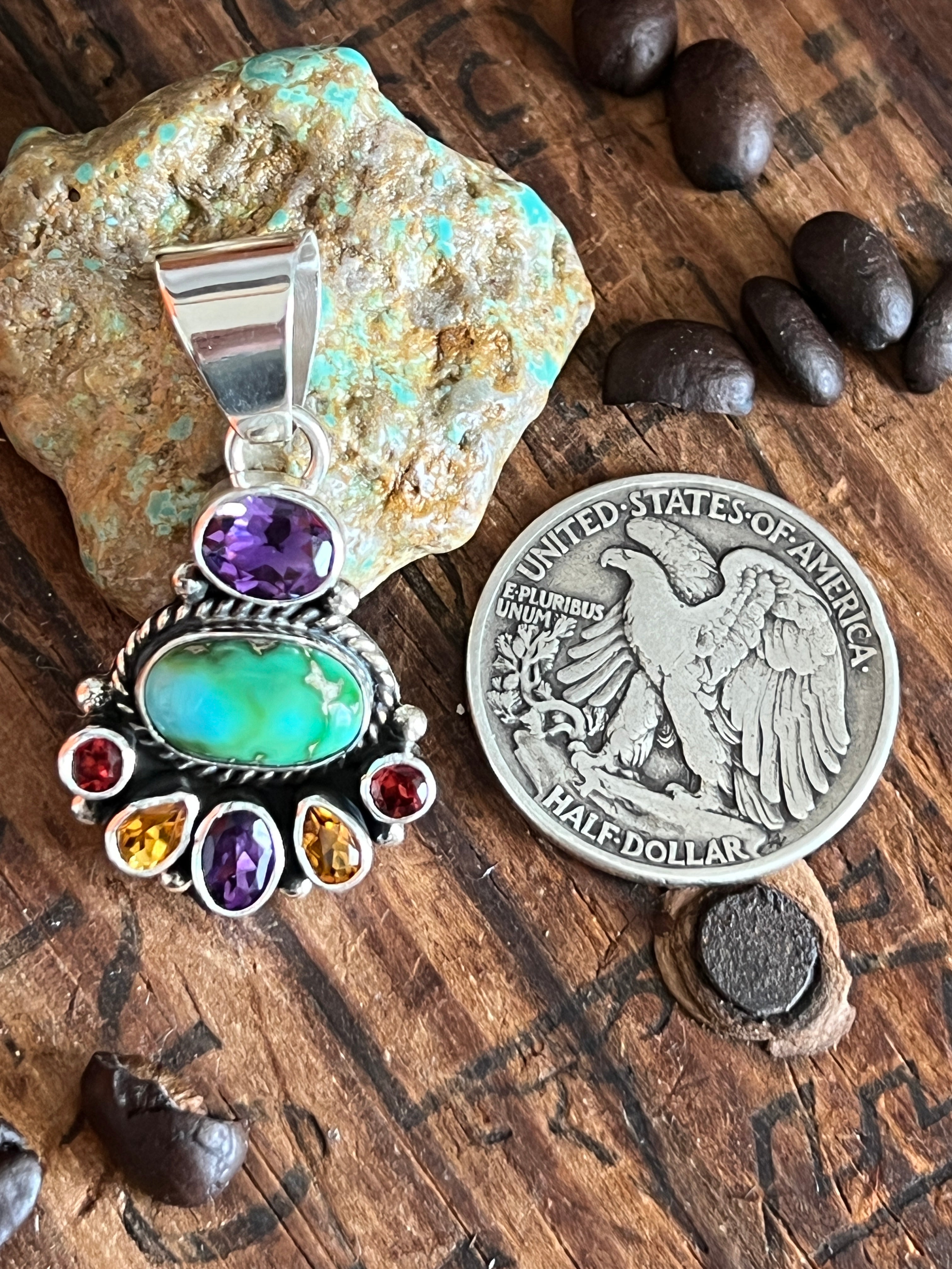 Handcrafted Silver Gems & Jewels Petite Cluster Pendant by Lucy Jake