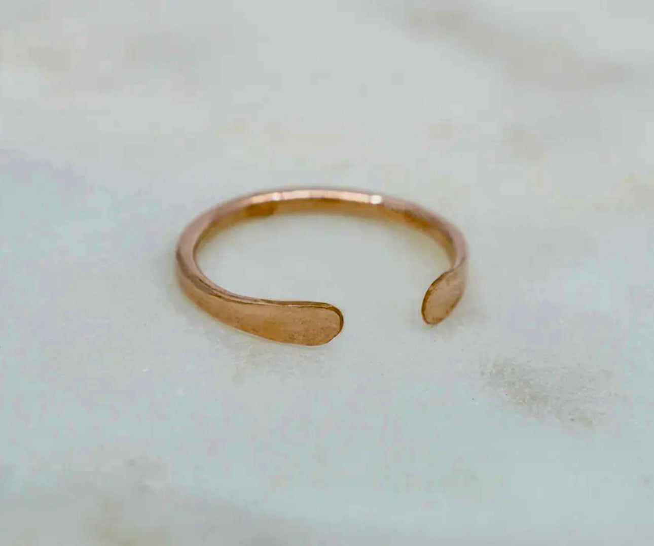Rose 14k Gold Open Cuff Adjustable Ring