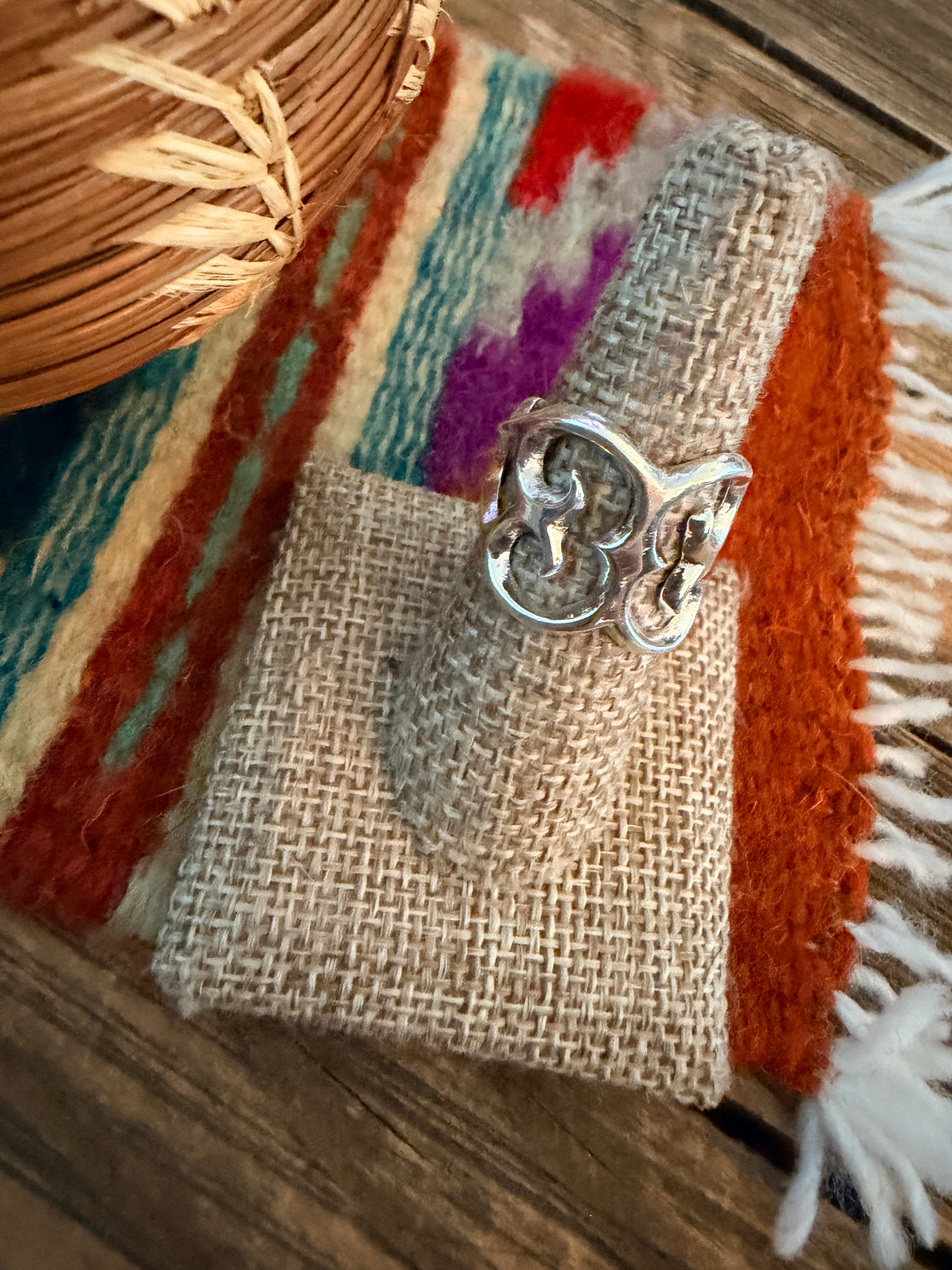 Handcrafted Sterling Silver Band Ring Size 8 by Francis L. Begay