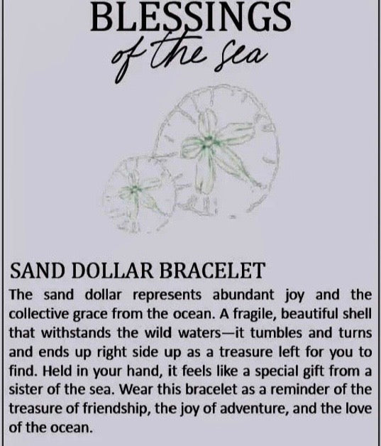 Blessings of the Sea Sand Dollar Bracelet- Silver