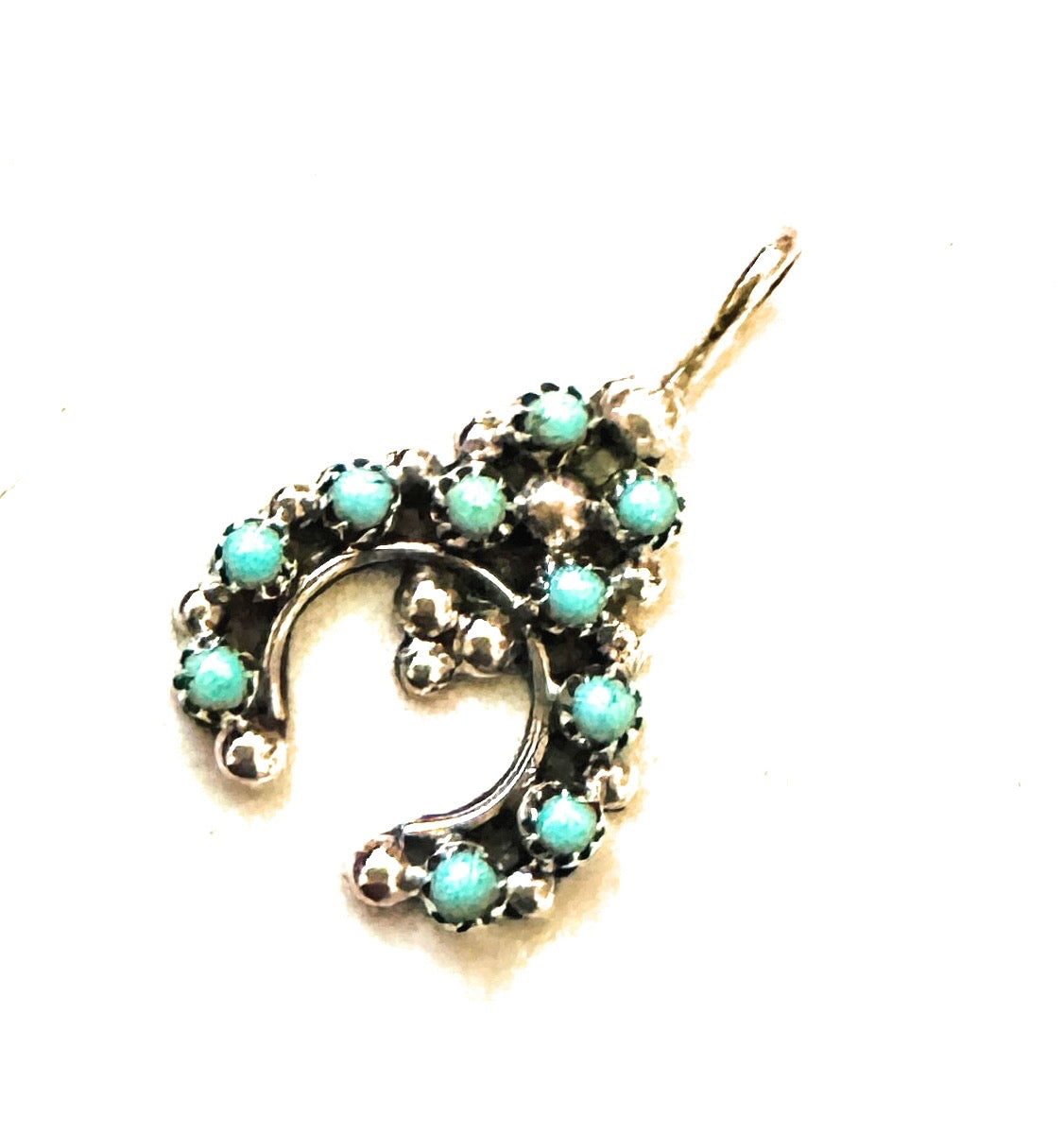 Handcrafted Turquoise & Sterling Silver Mini Naja Pendant
