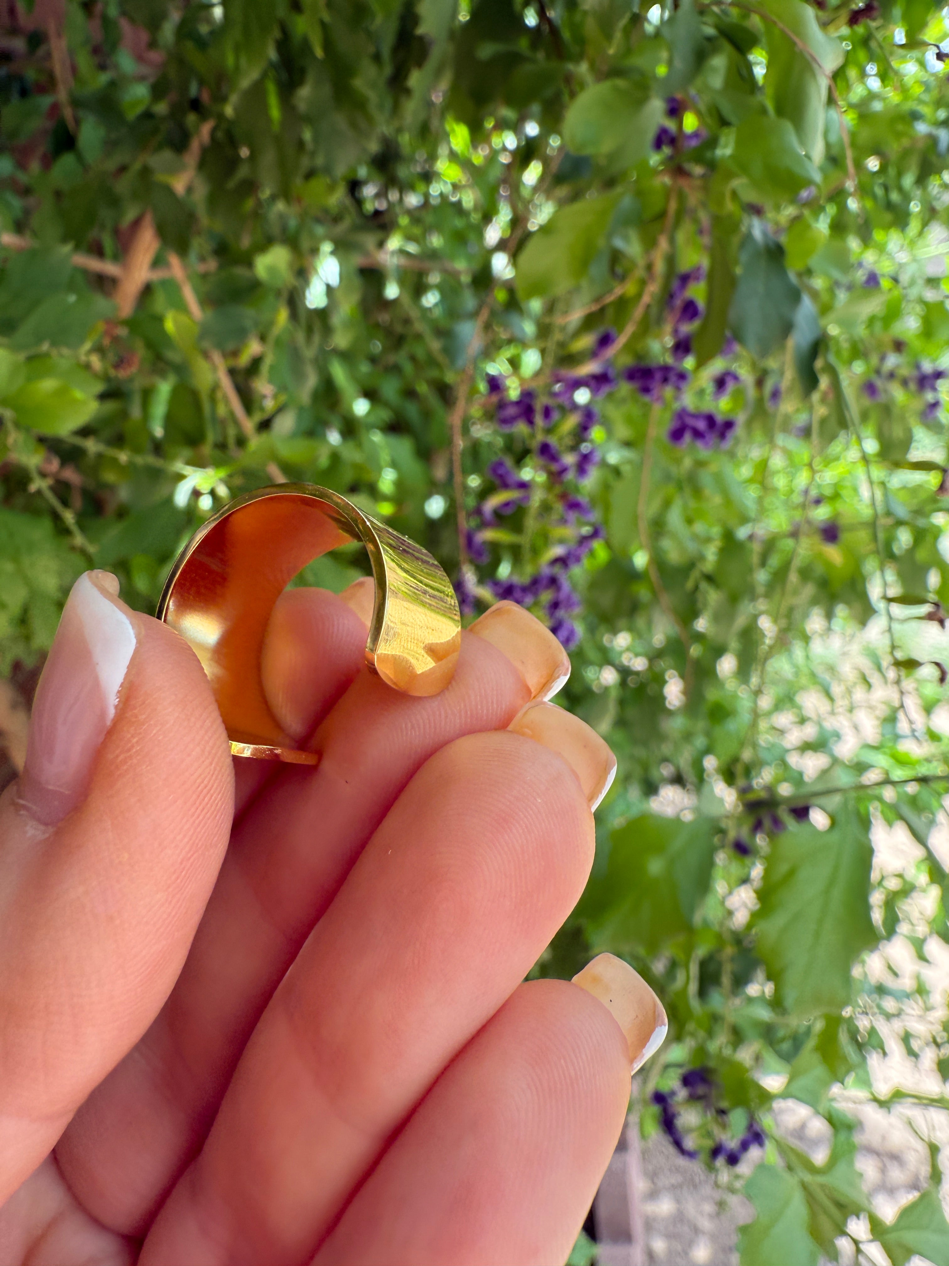 “The Golden Collection” Handmade Gold Plated COWBOY BOOT Adjustable Ring
