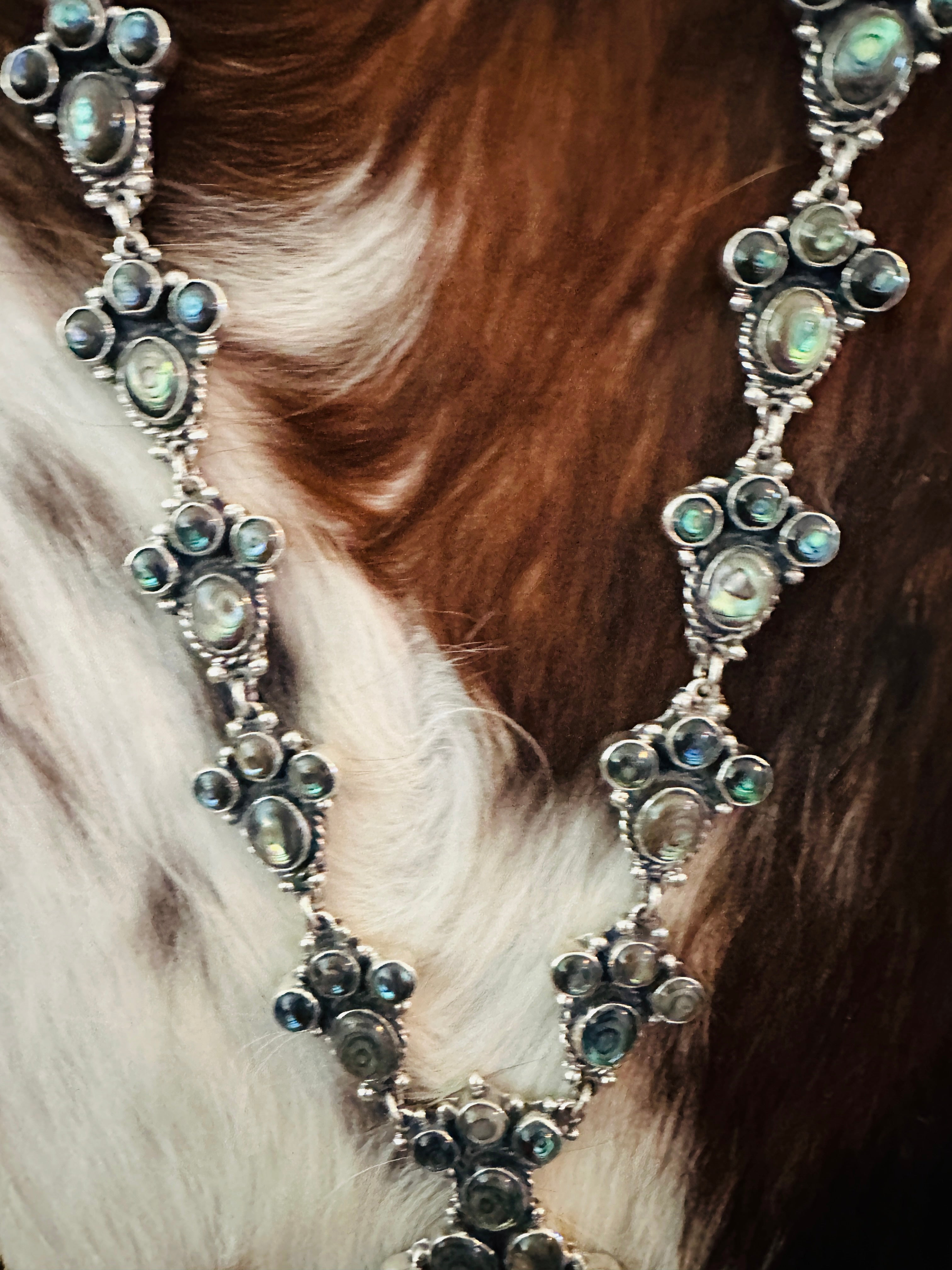 Handcrafted Abalone & Sterling Silver Naja Necklace by Federico Jimenez