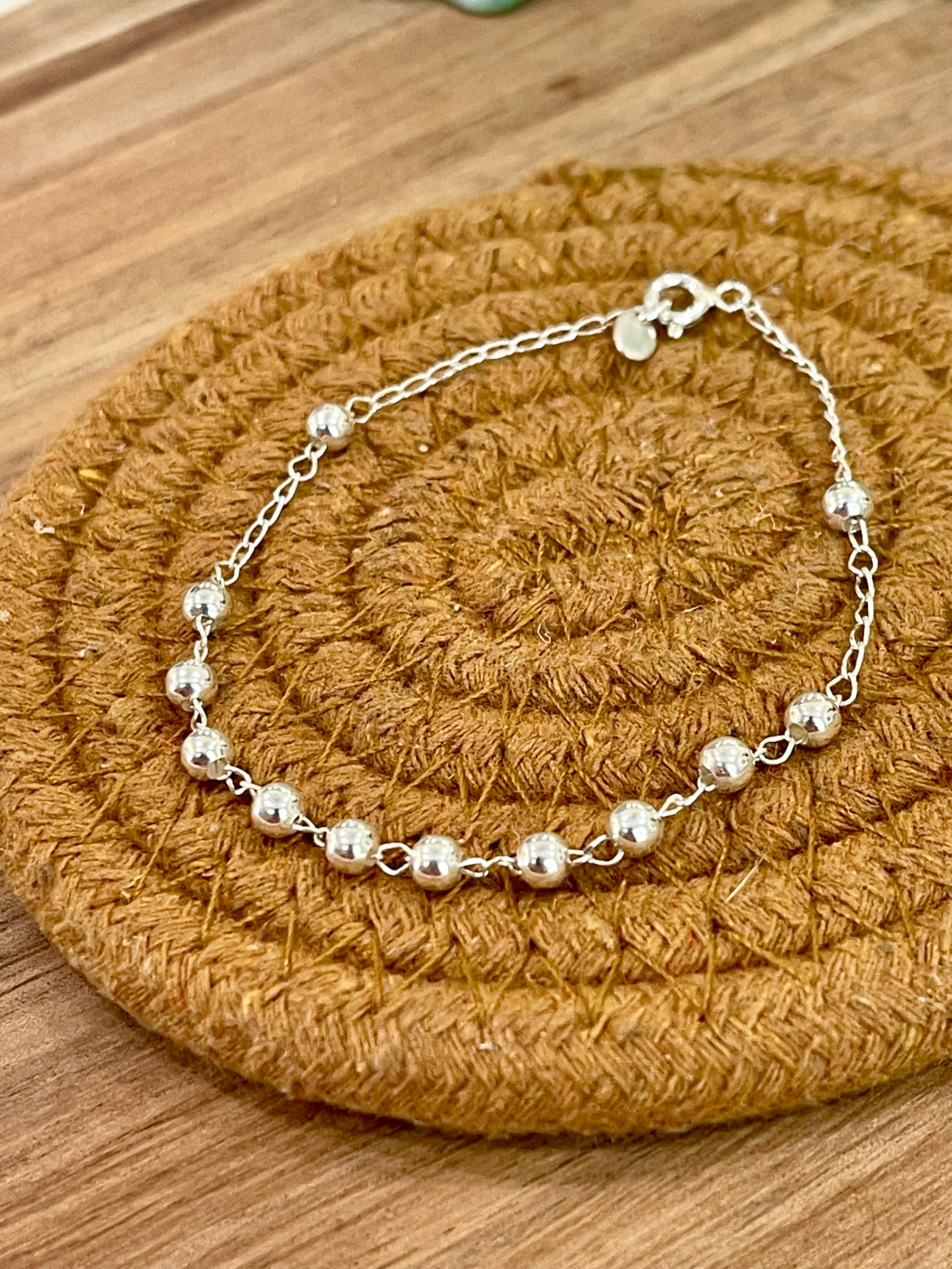 Handmade In Mexico Sterling Silver Chain Bracelet