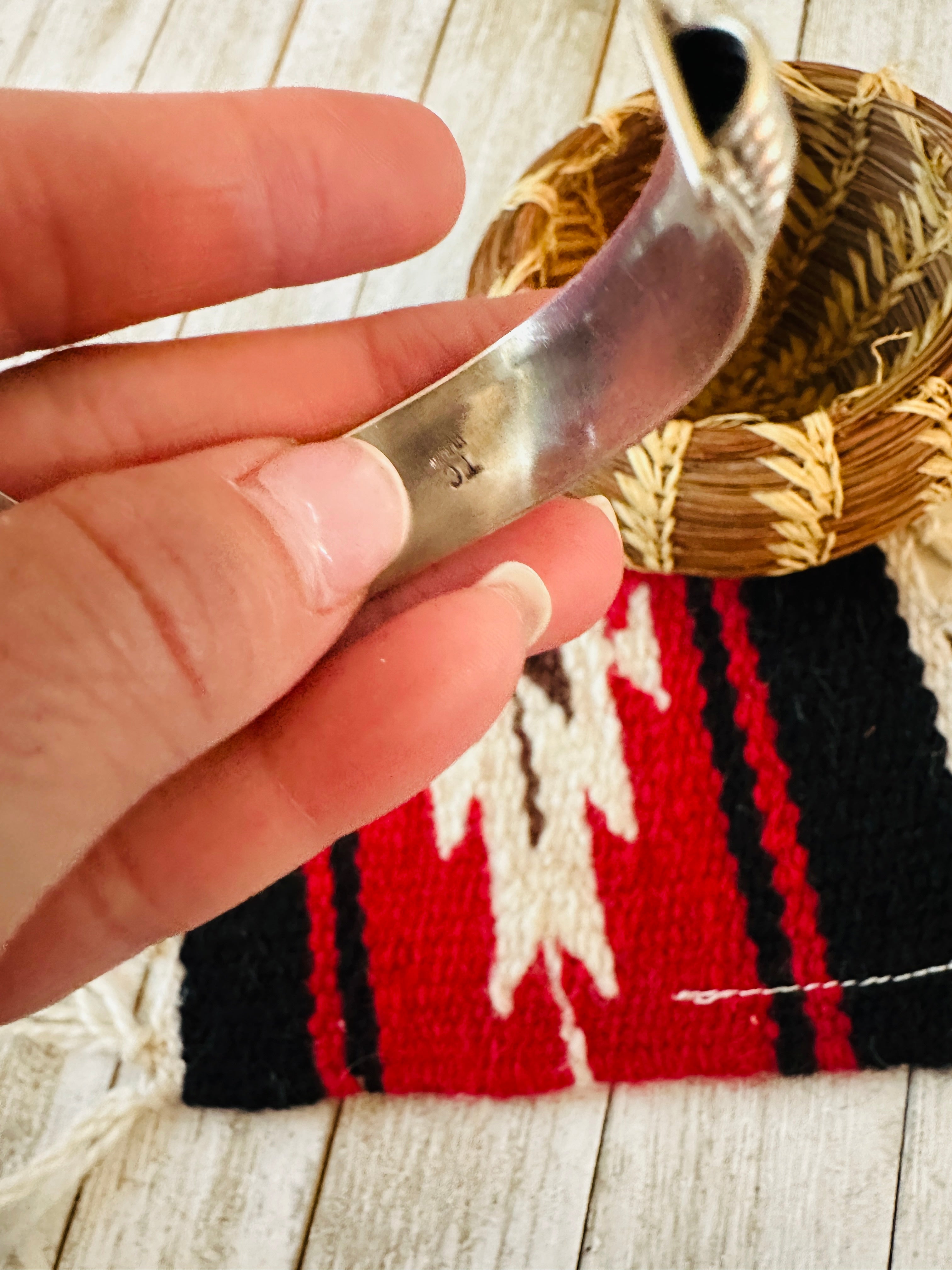 Handcrafted Rolled Sterling Silver Cuff Bracelet