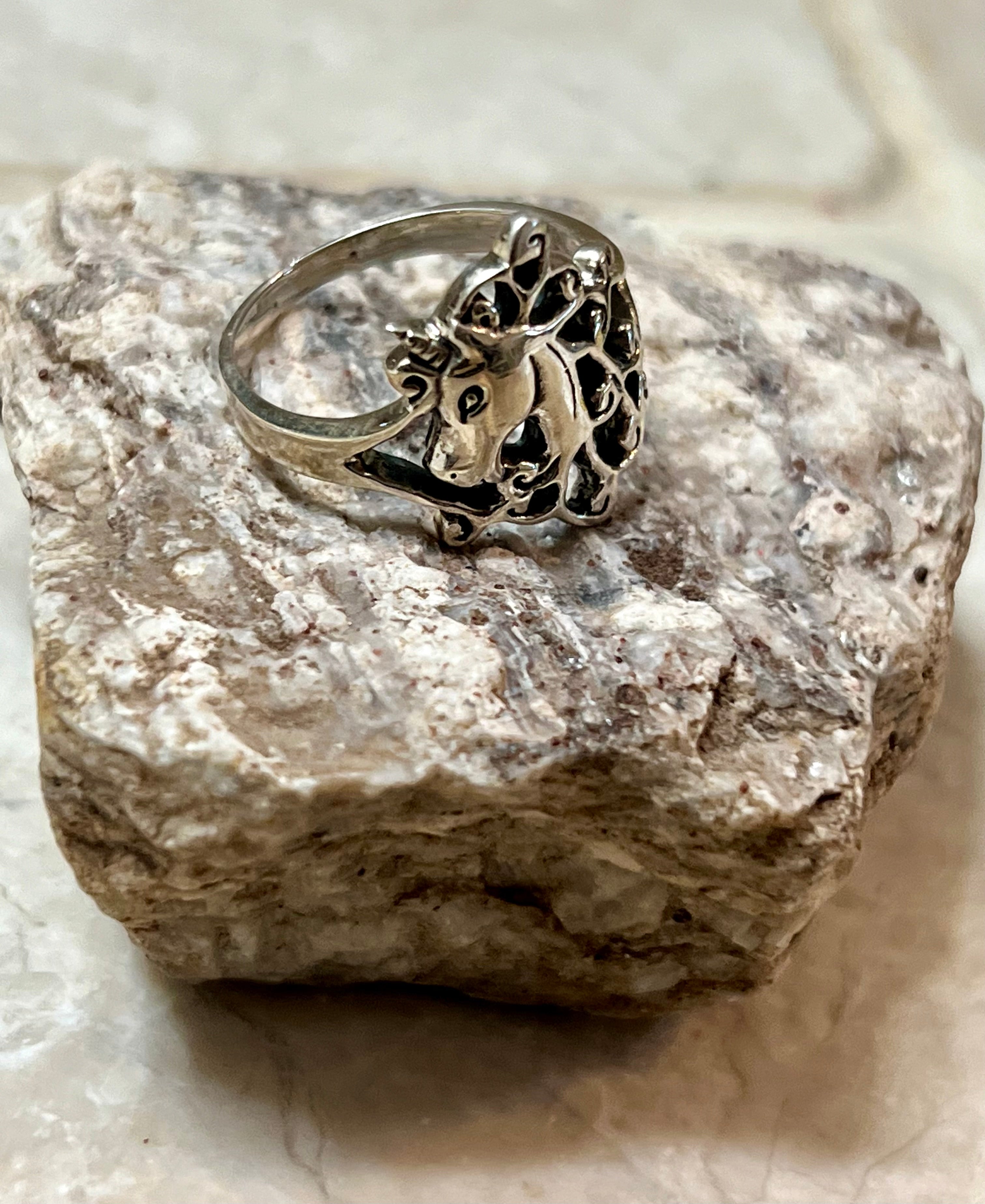 Horse Head Sterling Silver Ring