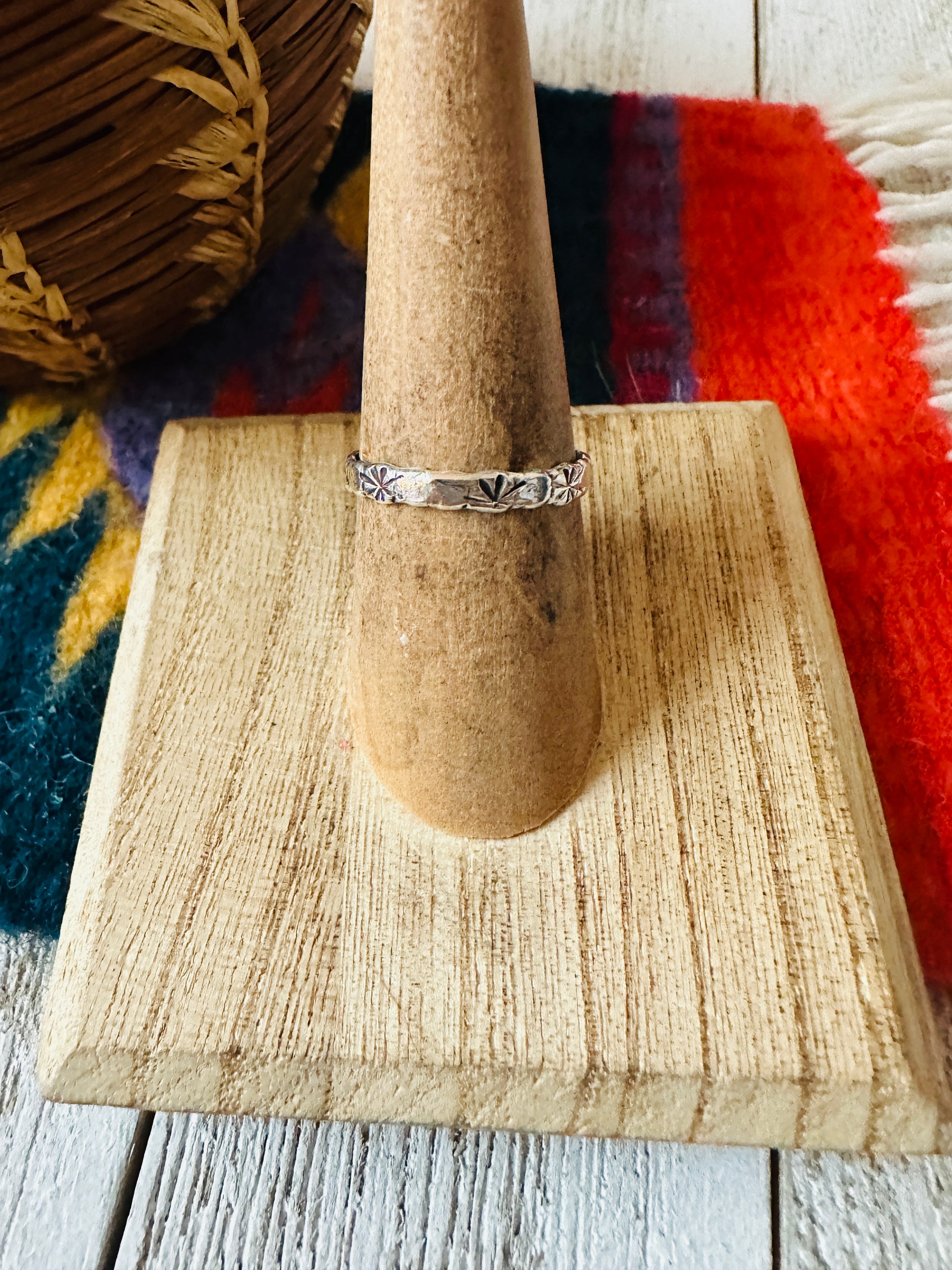 Handcrafted & Hand Stamped Sterling Silver Band Ring