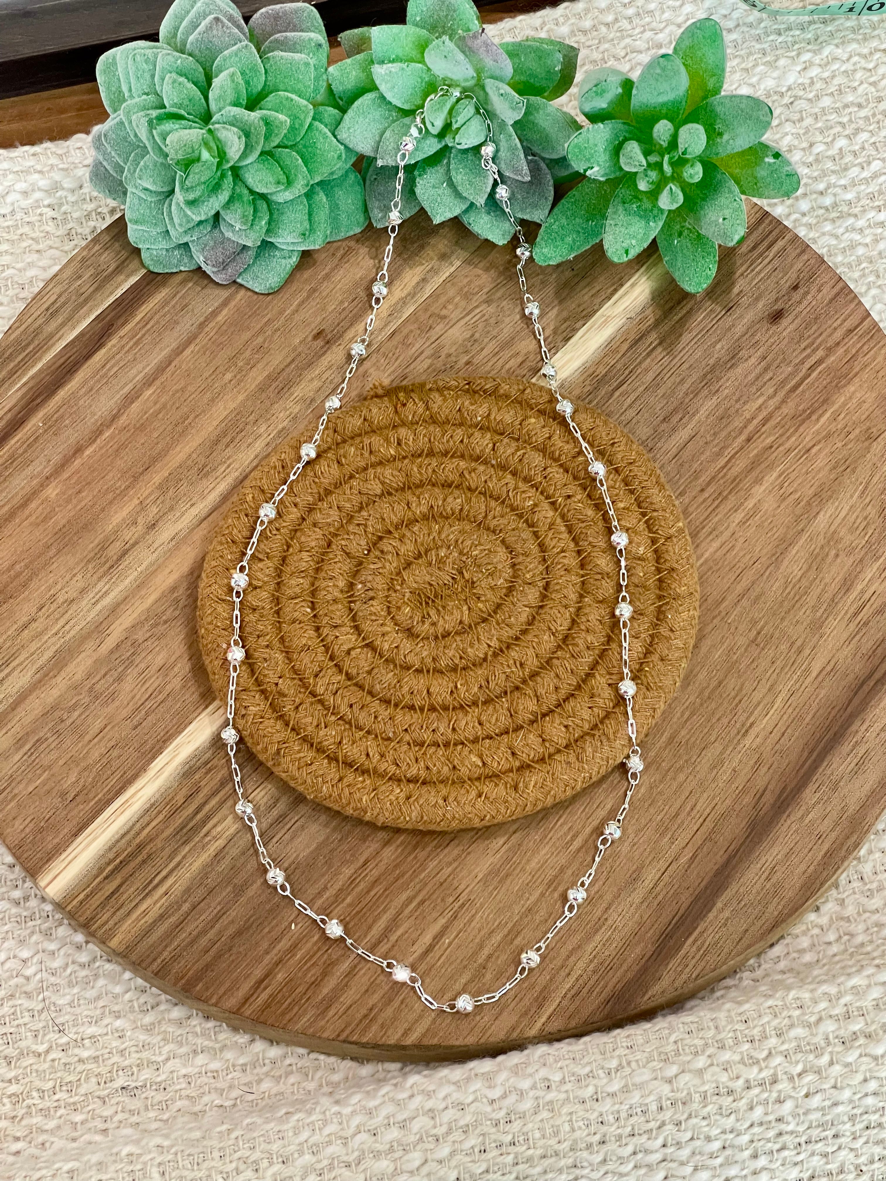 Handmade In Mexico Sterling Silver Chain Necklace