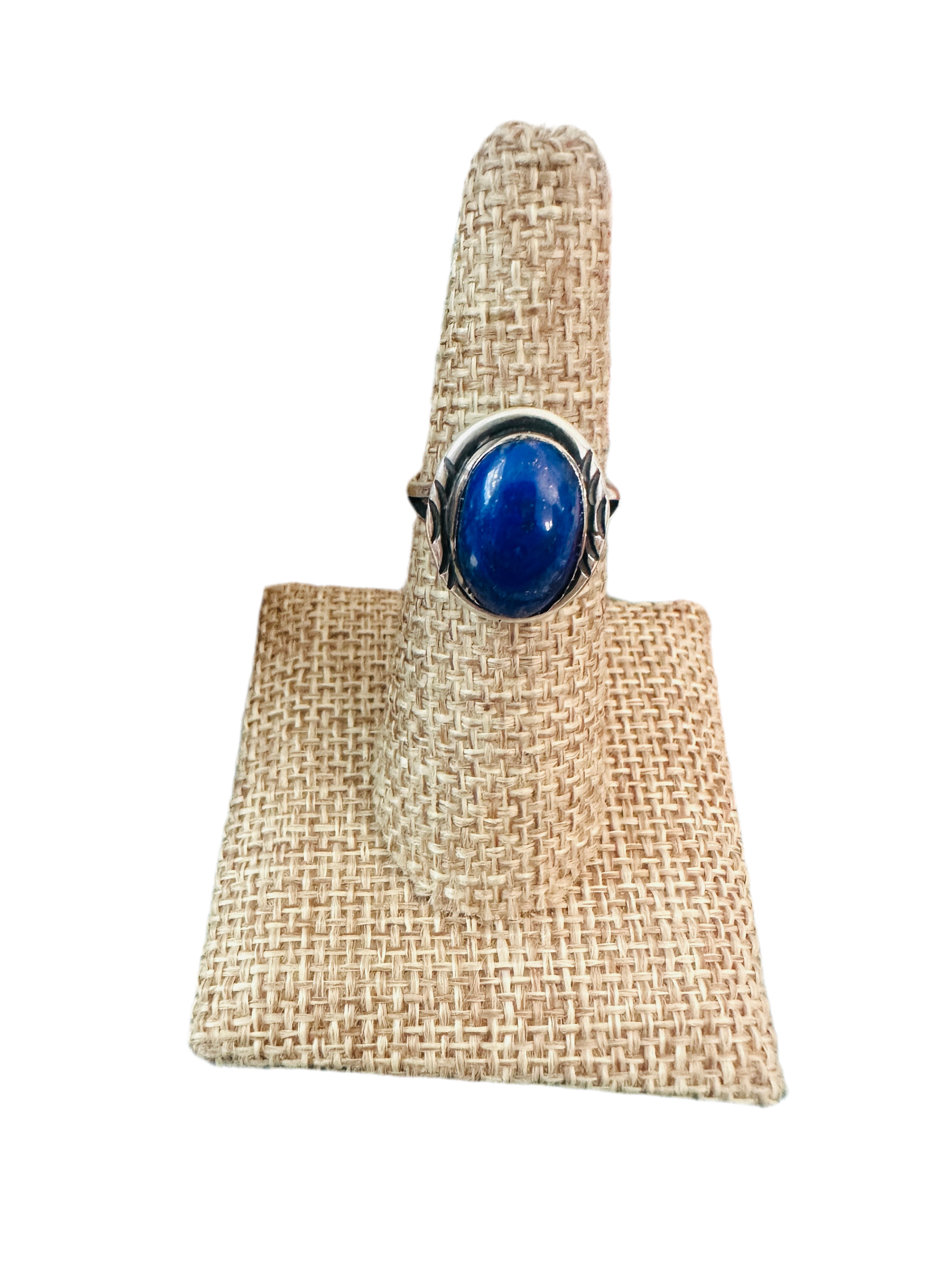 Handcrafted Old Pawn Sterling Silver & Lapis Ring