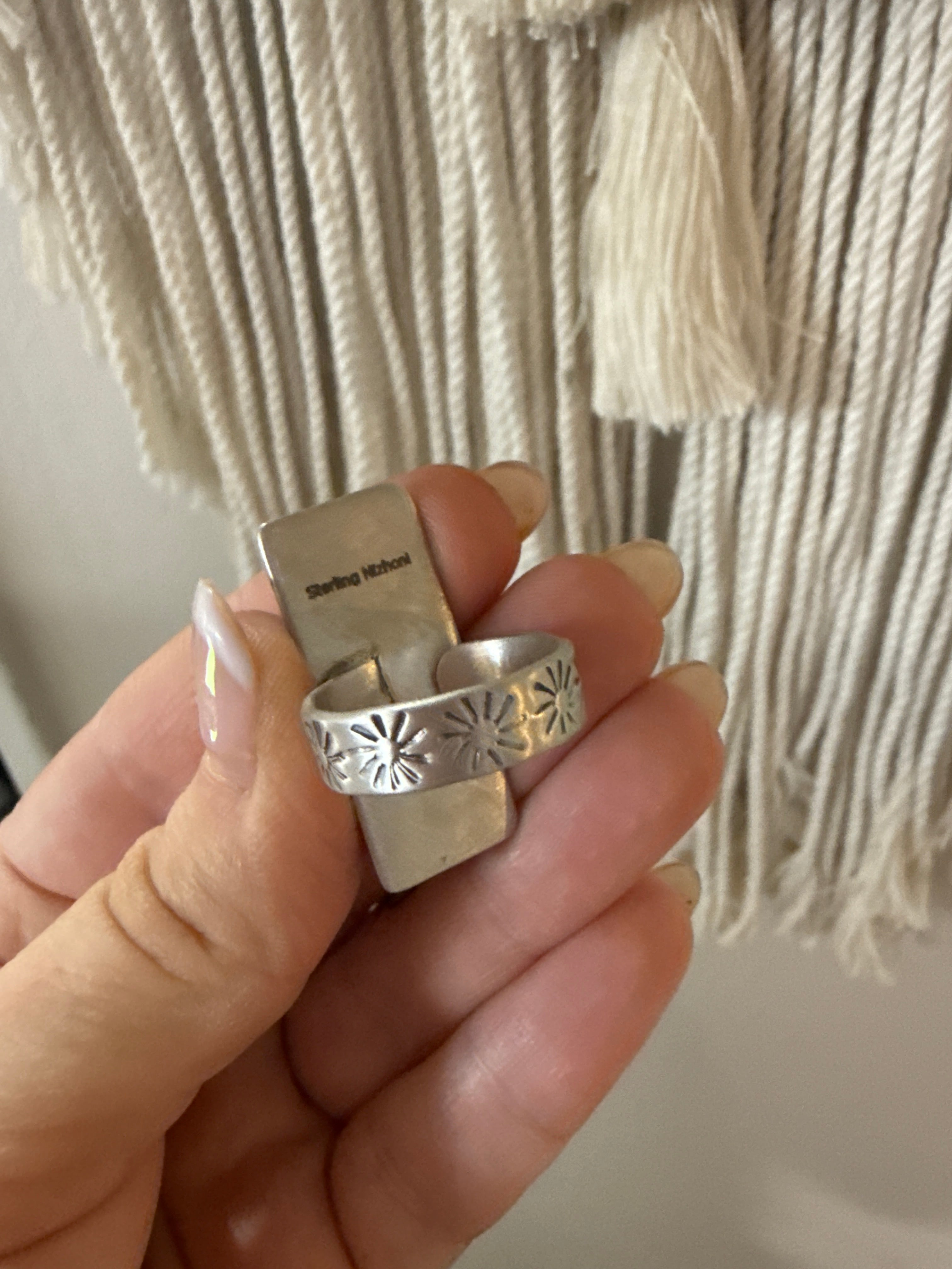 Handmade Adjustable Kingman Turquoise & Sterling Silver Ring