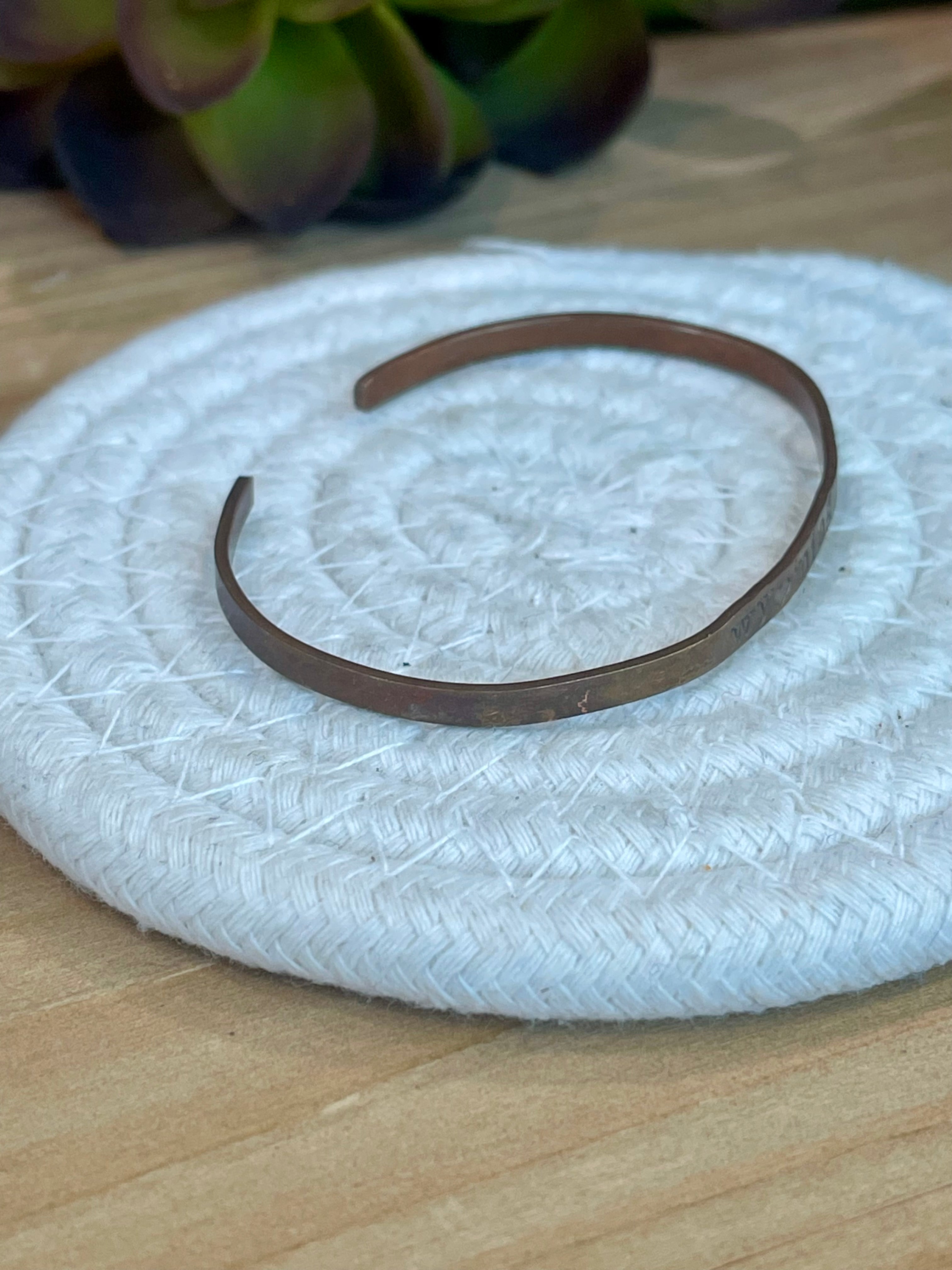 Vintage Handmade Wyoming Copper Cuff