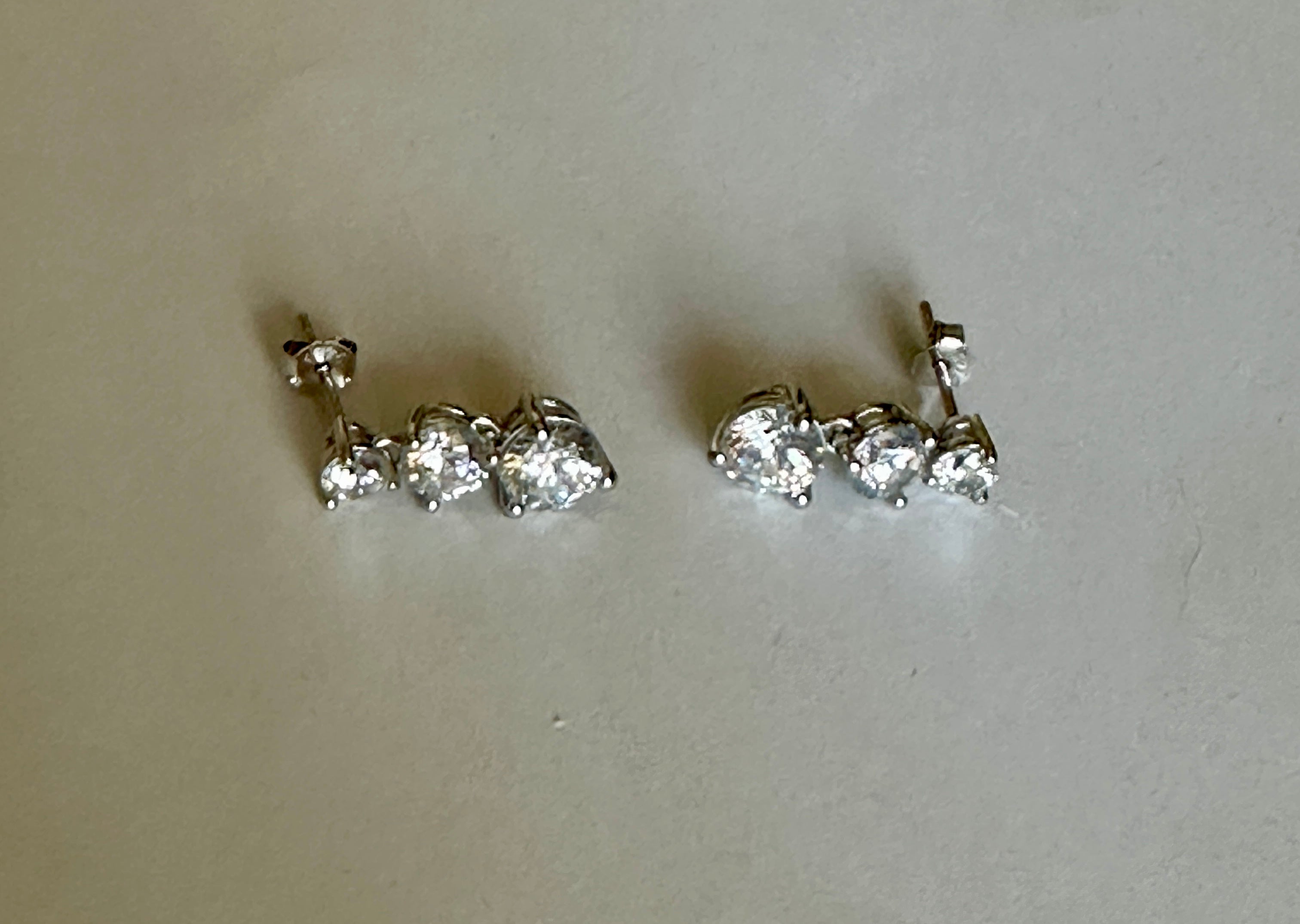 Sterling Silver Opaline Brilliant Cut CZ Studs