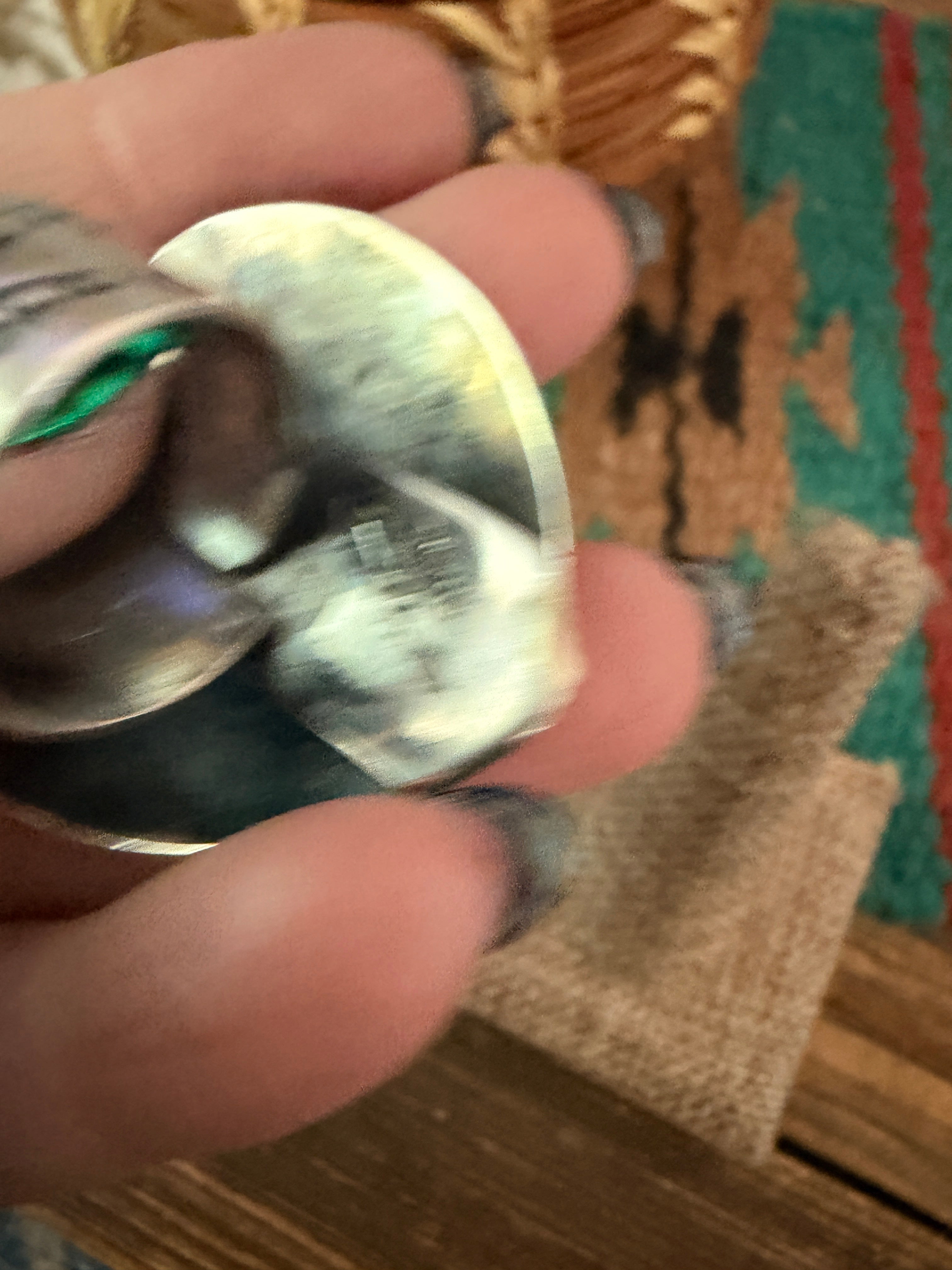 Handcrafted Sterling Silver Adjustable Heart Concho Ring by Vincent Platero