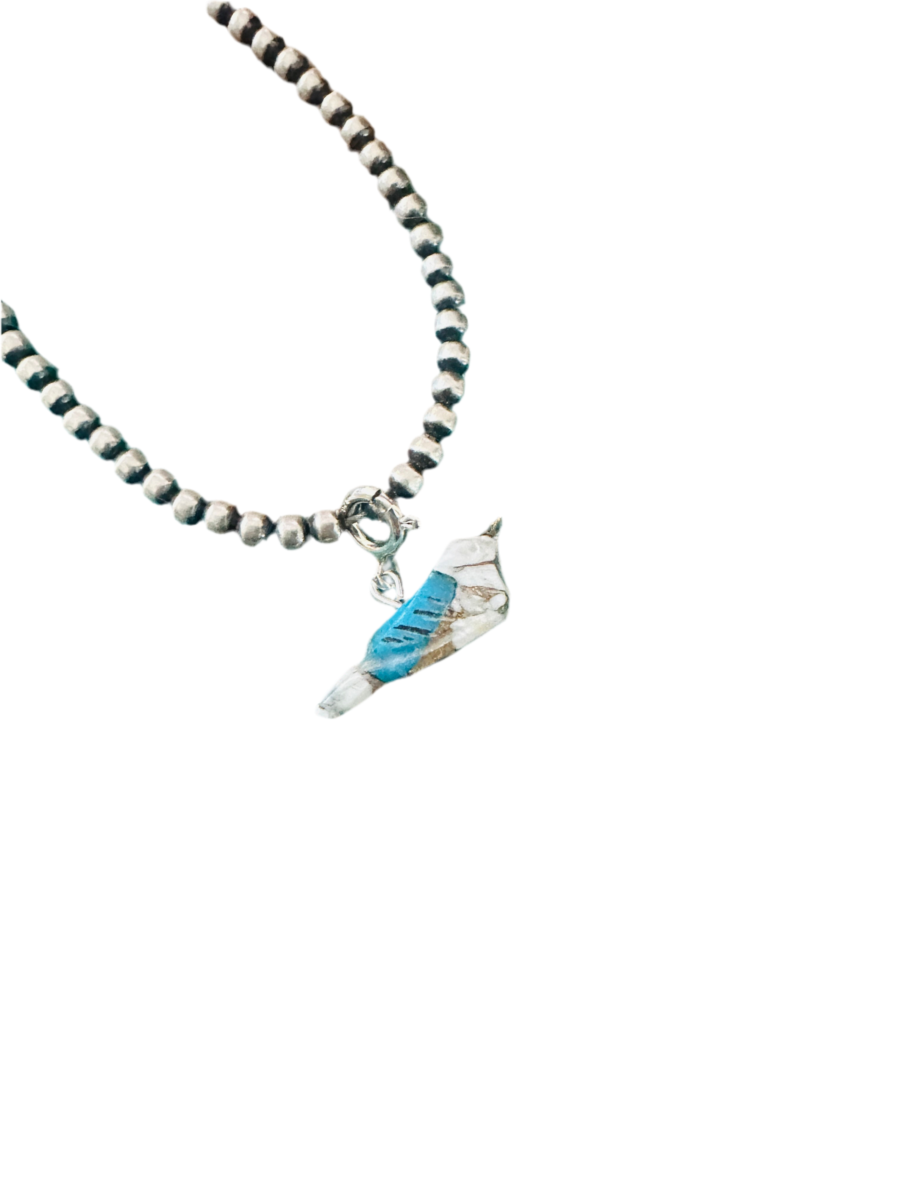 Handcrafted & Hand Carved Blue Mojave Bird Charm