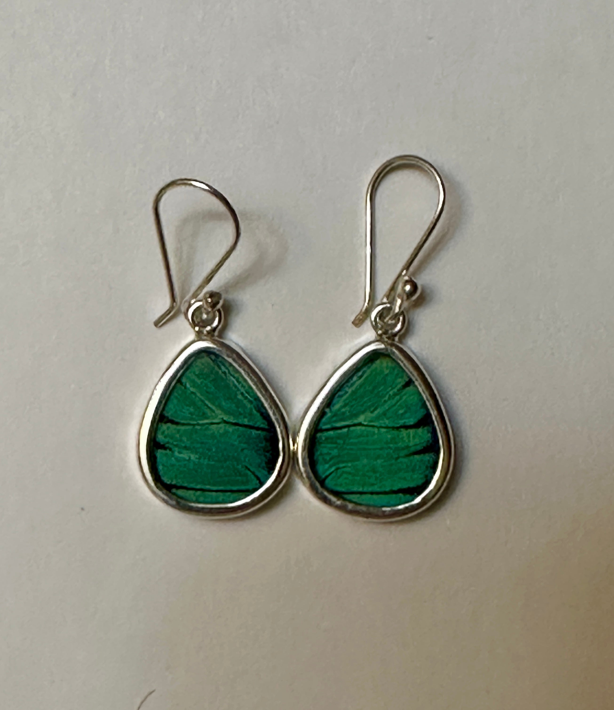 Prepona Blue Butterfly Dangle Earrings