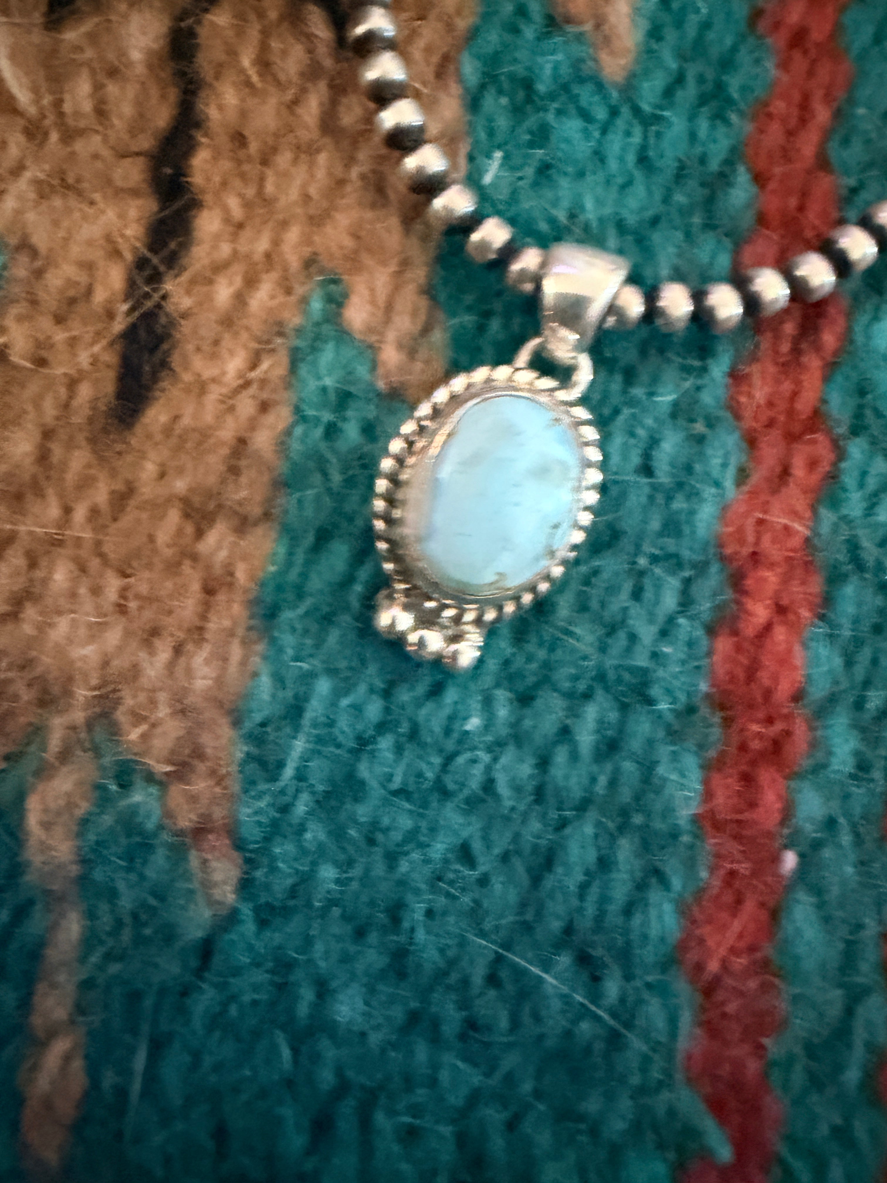 Handcrafted Sterling Silver & Golden Hills Turquoise Pendant