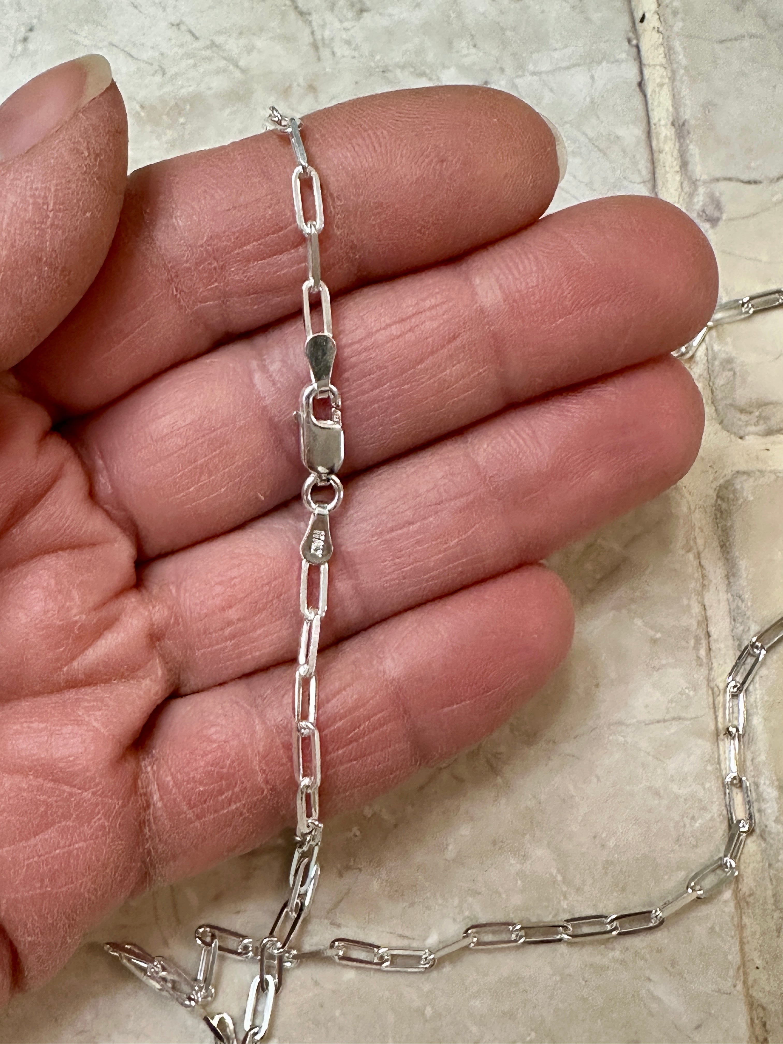 3mm Paperclip Chain 20” Necklace