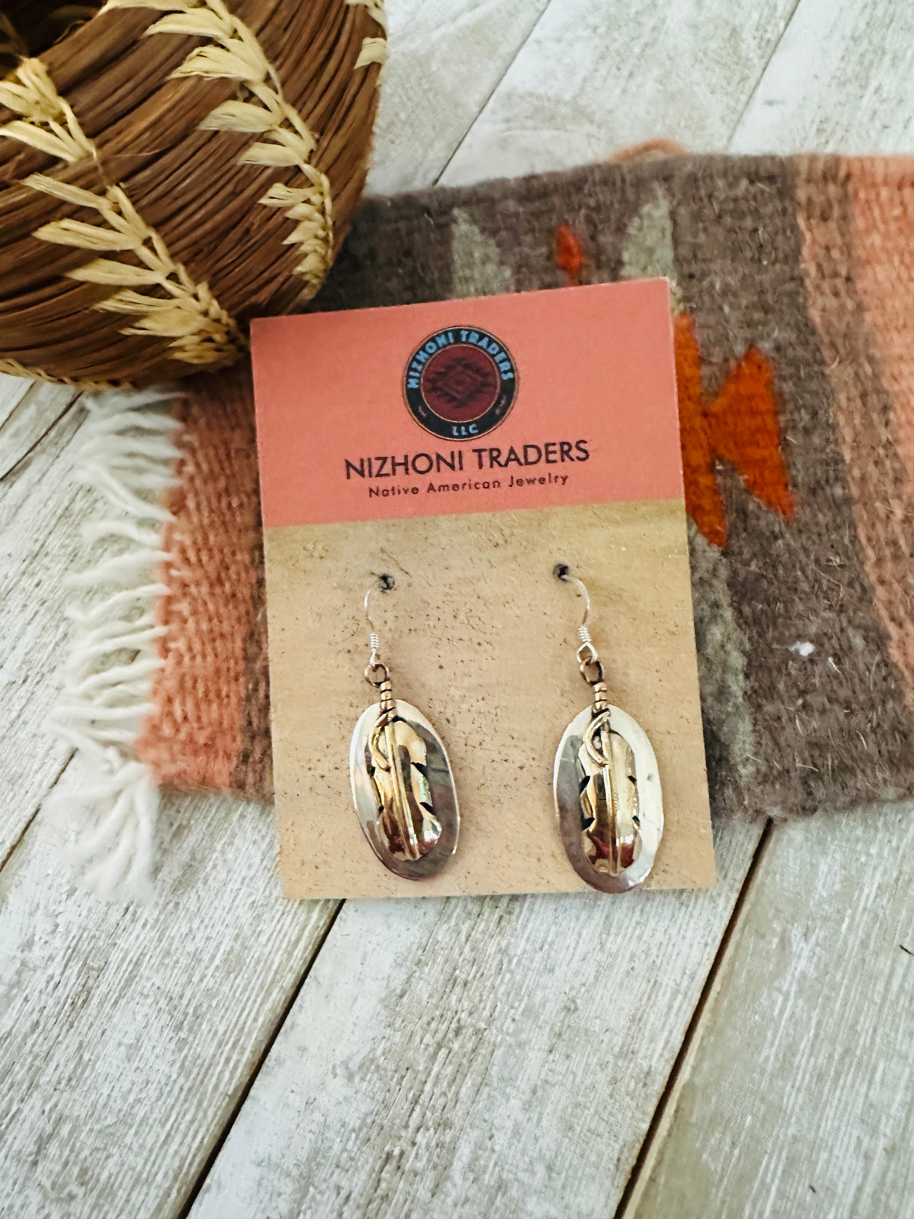 Handcrafted Gold Plated Sterling Silver Dangle Earrings