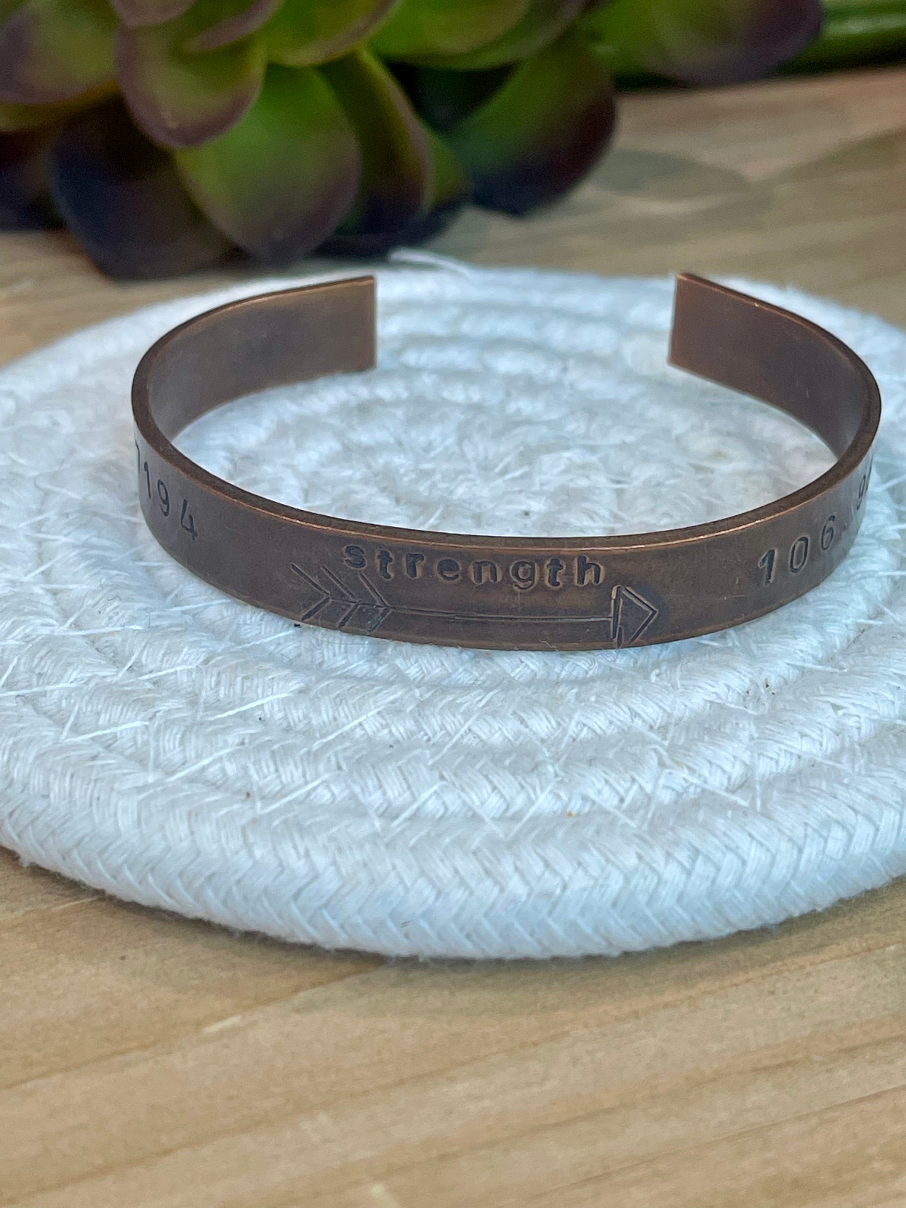 Vintage Handmade Copper Strength Cuff