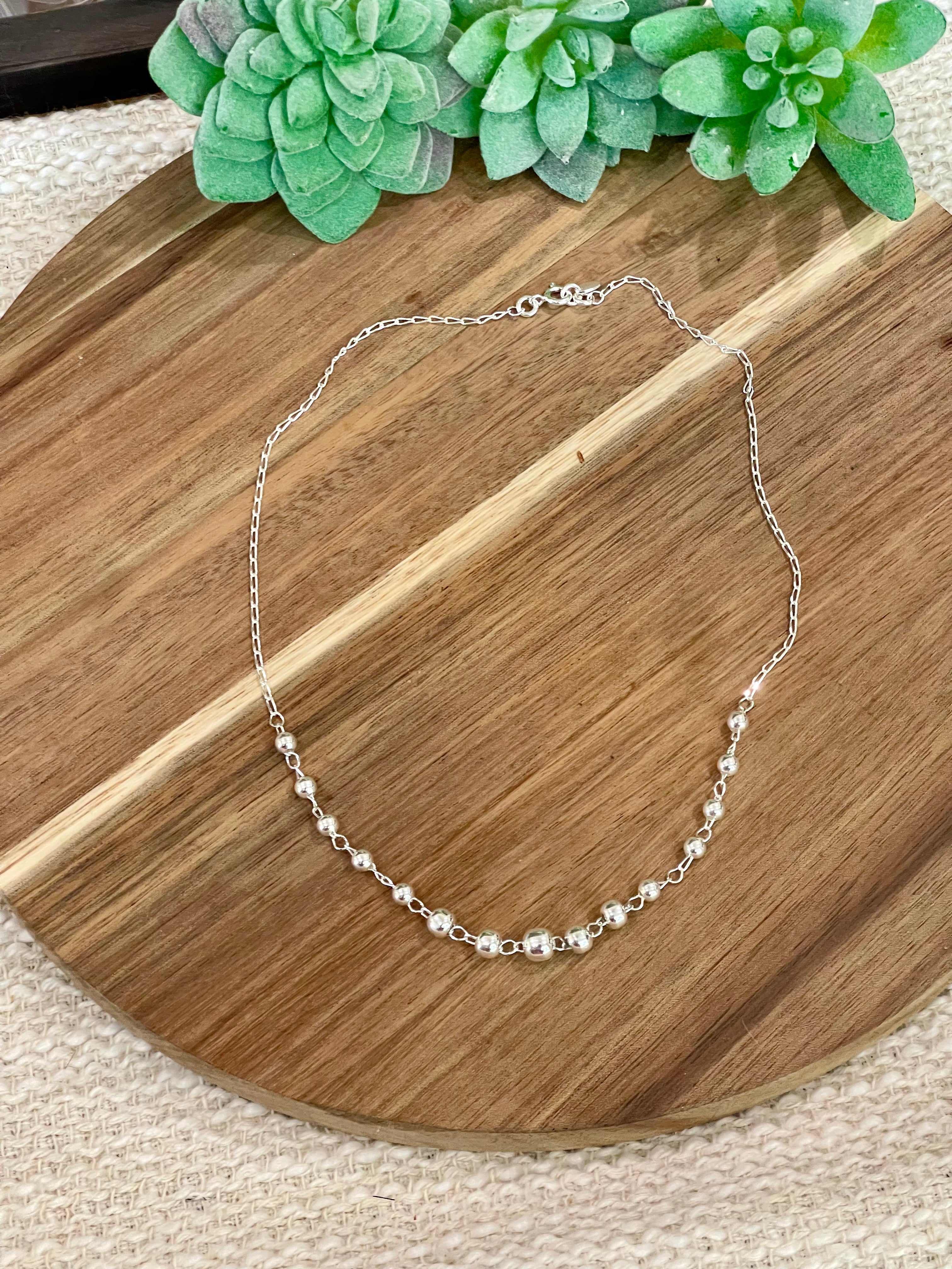 Handmade In Mexico Sterling Silver Chain Necklace