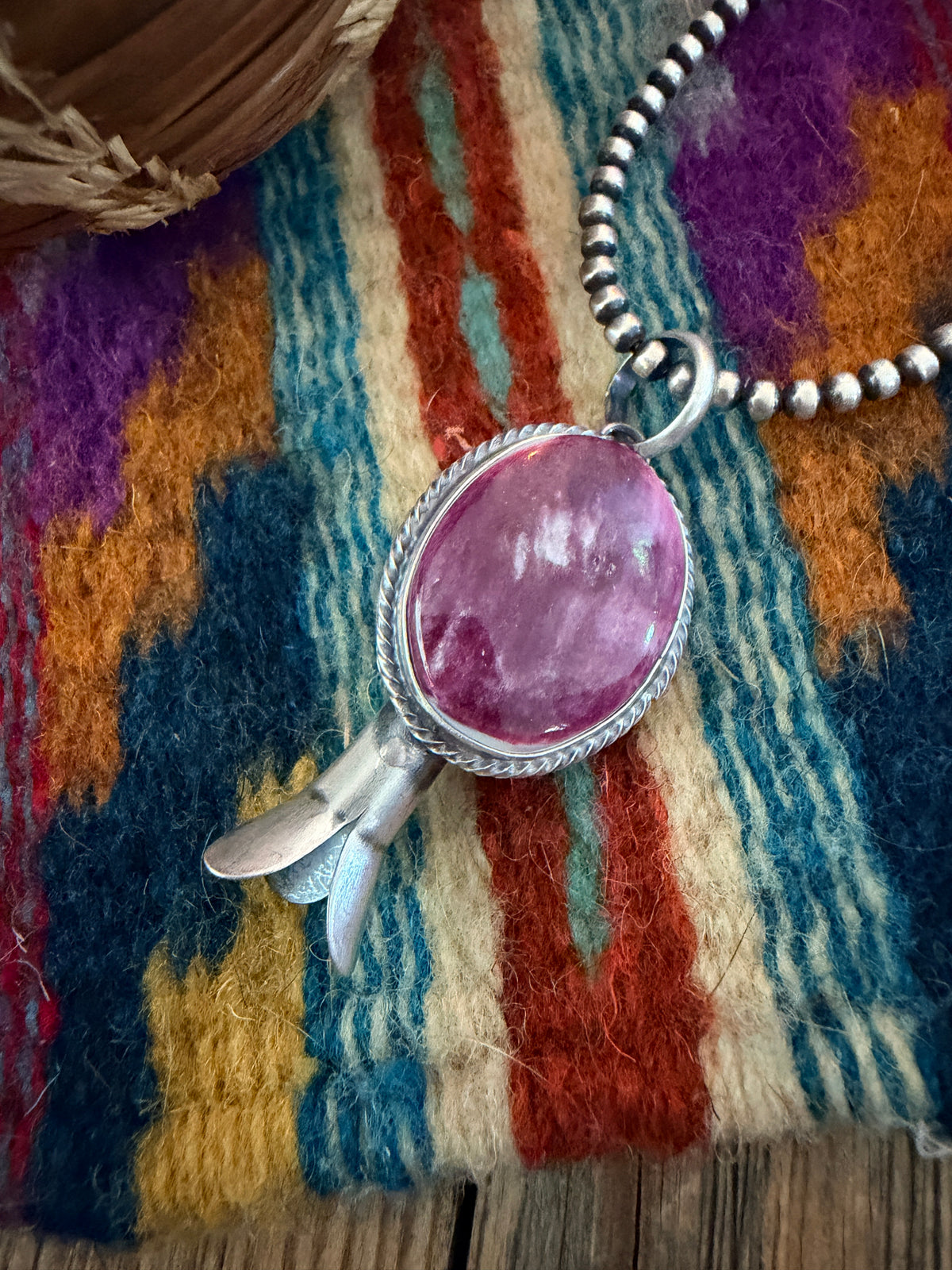 Handcrafted Sterling Silver & Purple Spiny Oyster Blossom Pendant
