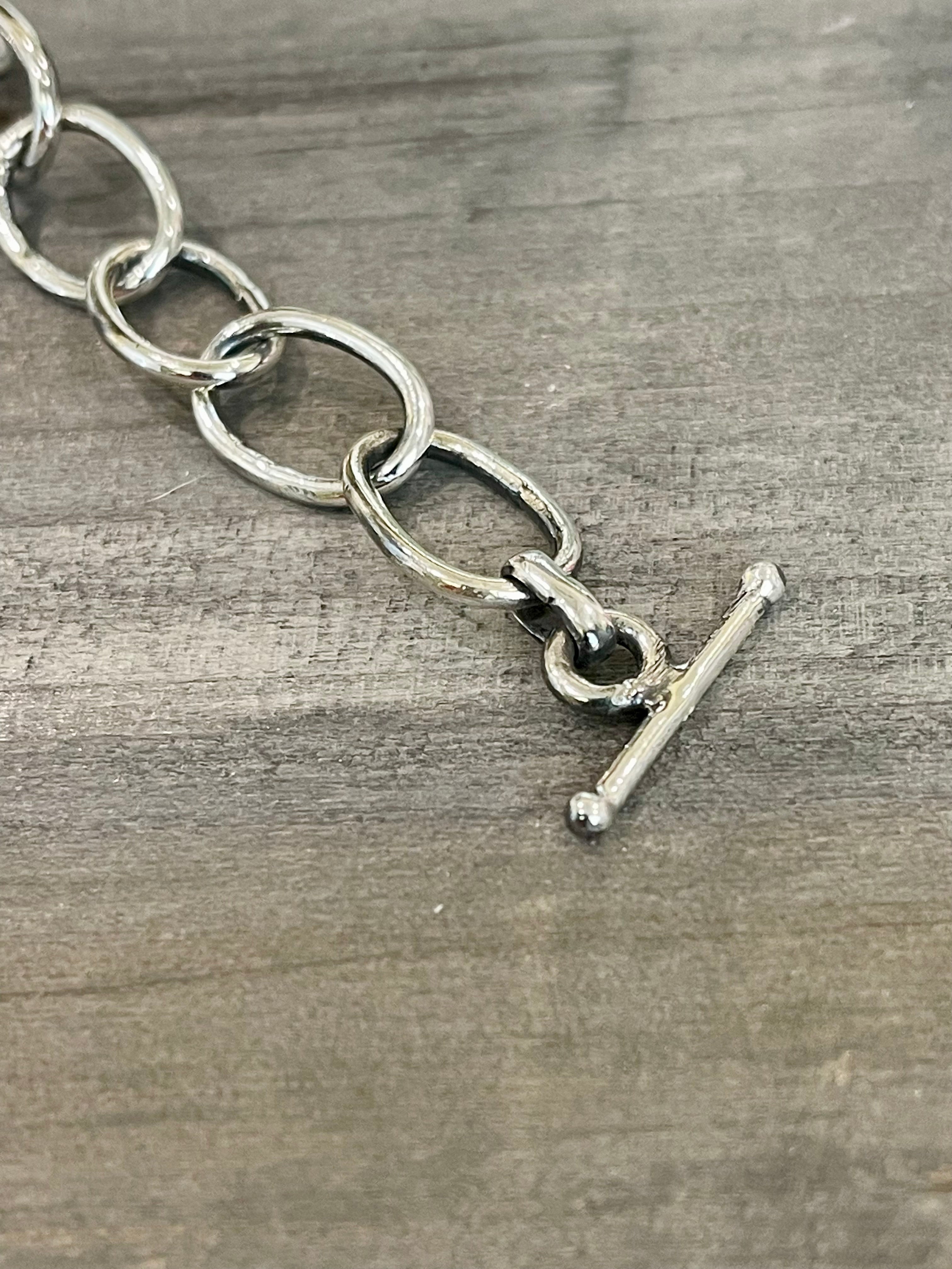 Handmade Beautiful Sterling Silver Link Bracelet 8 inch
