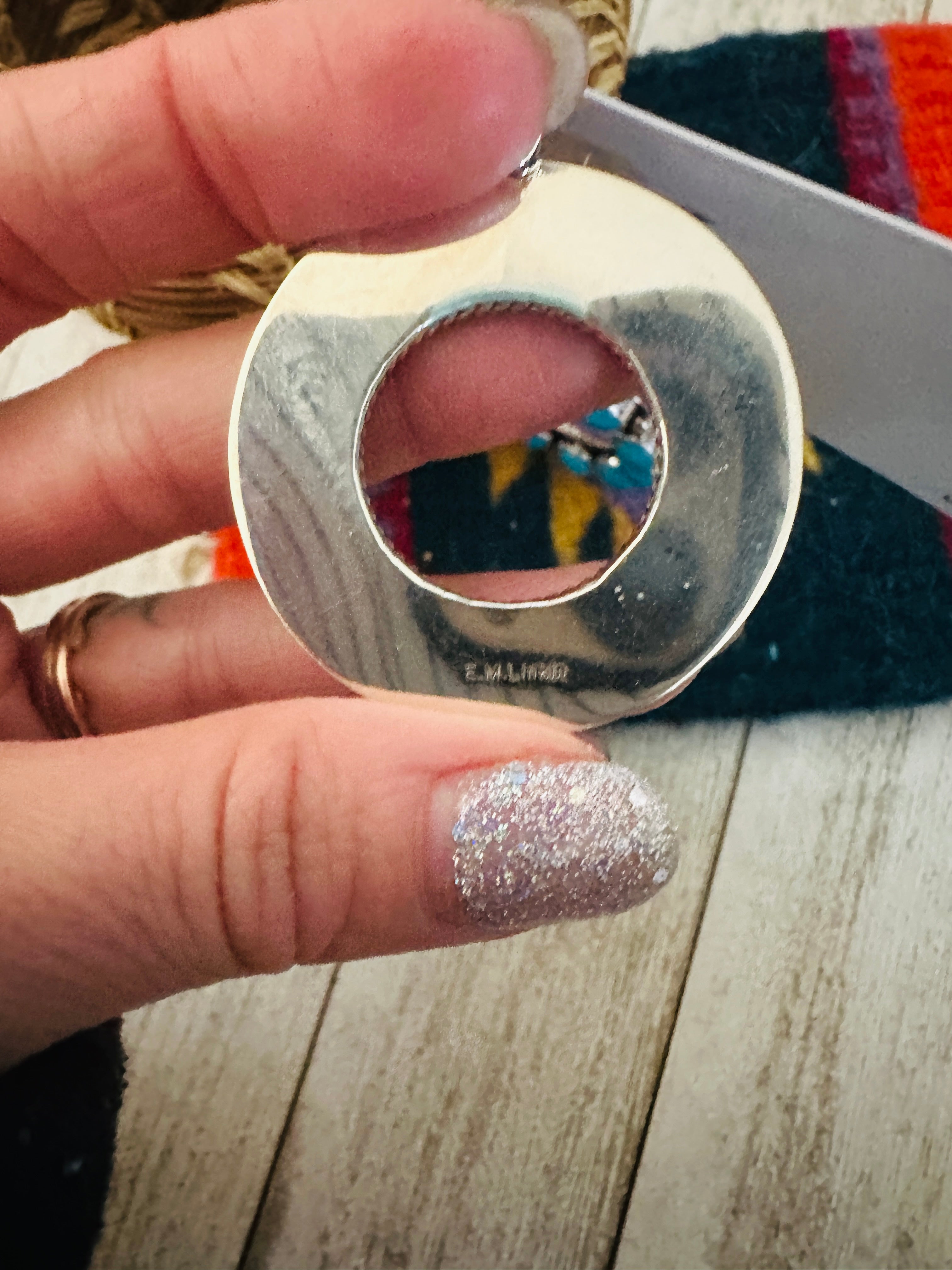 Handcrafted Sterling Silver & Sleeping Beauty Turquoise Cluster Dangle Earrings