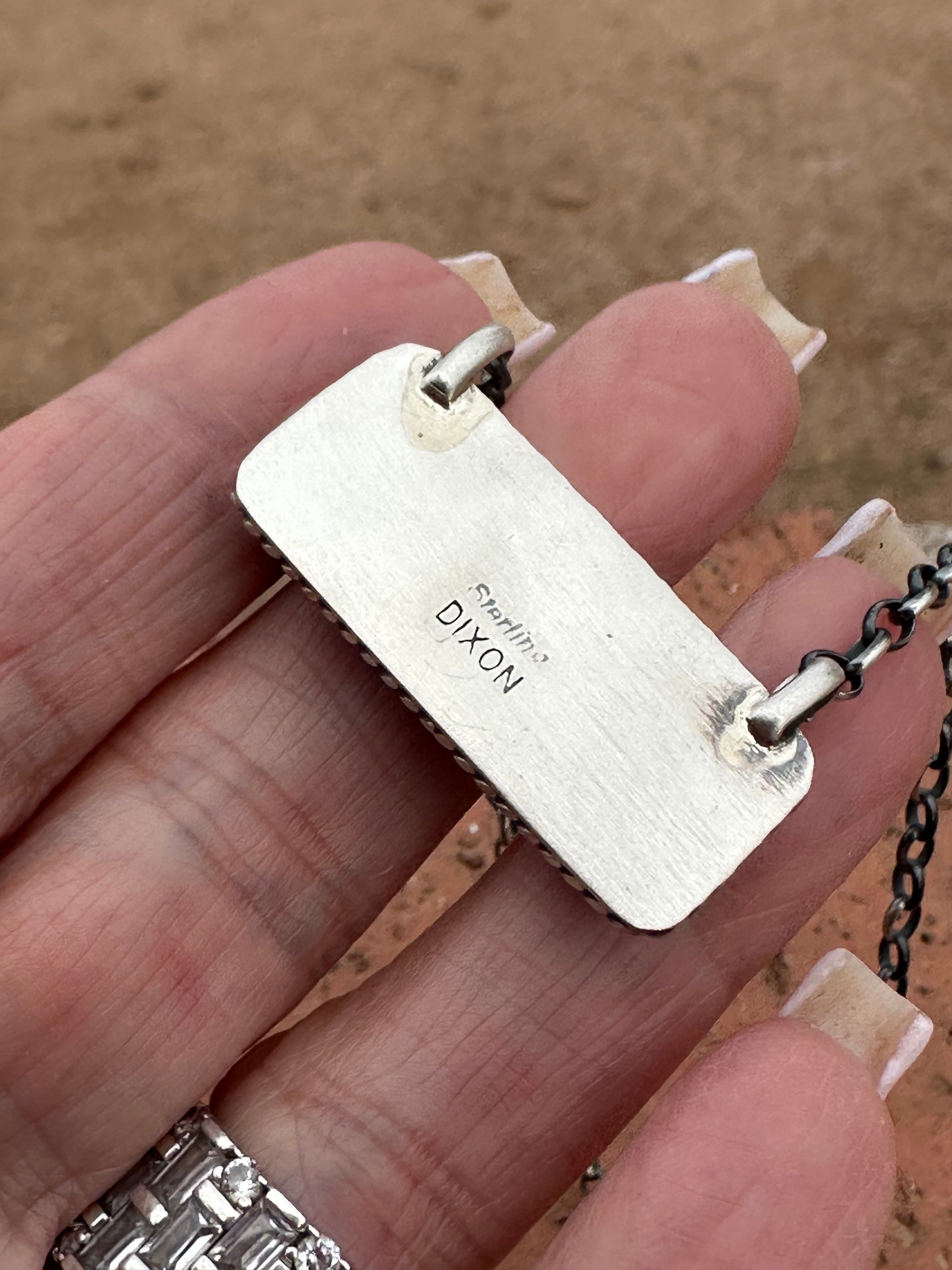 Handcrafted Cotton Candy Sterling Silver Handmade Bar Necklace