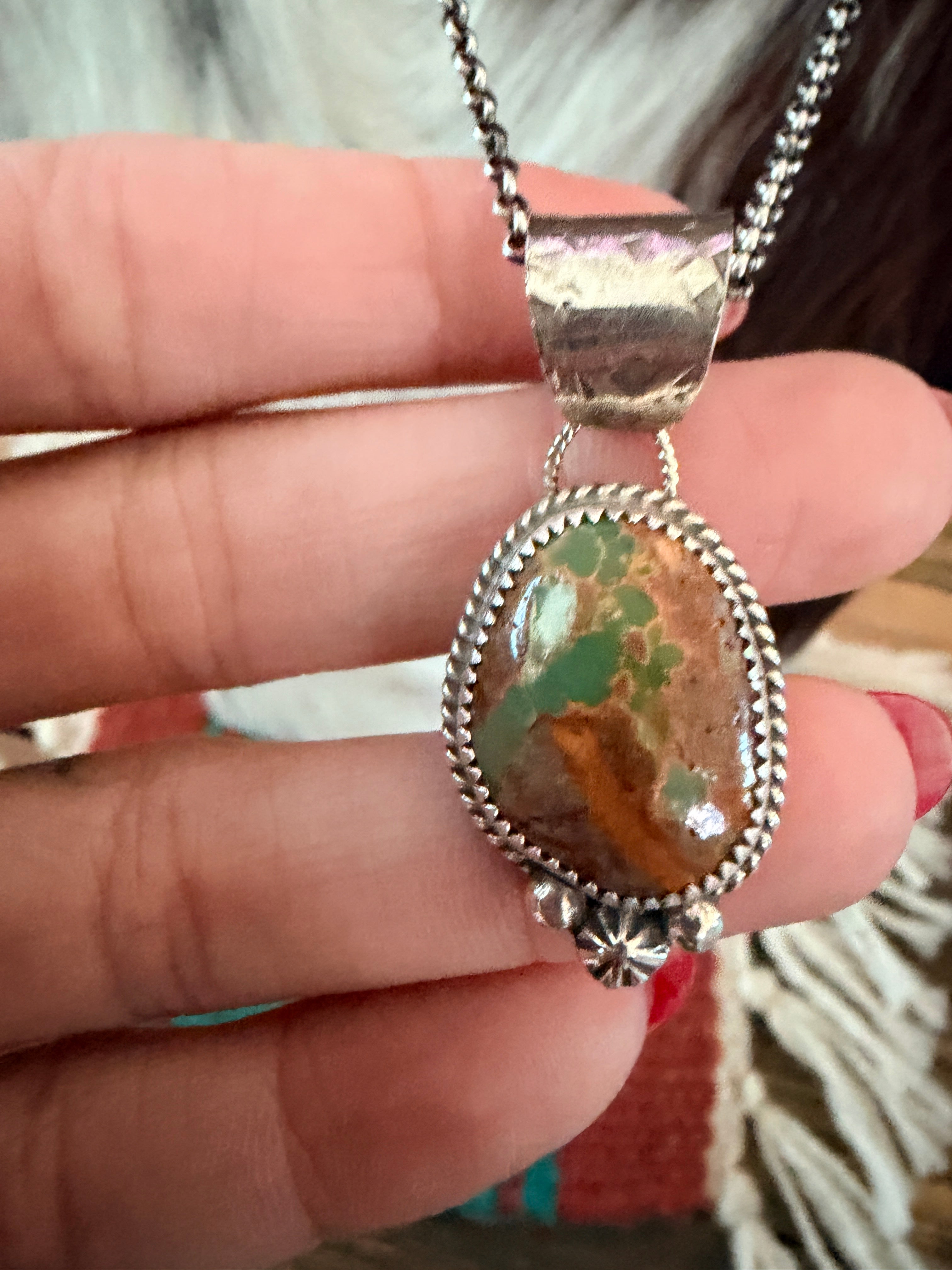 Handmade Sterling Silver & Turquoise Necklace