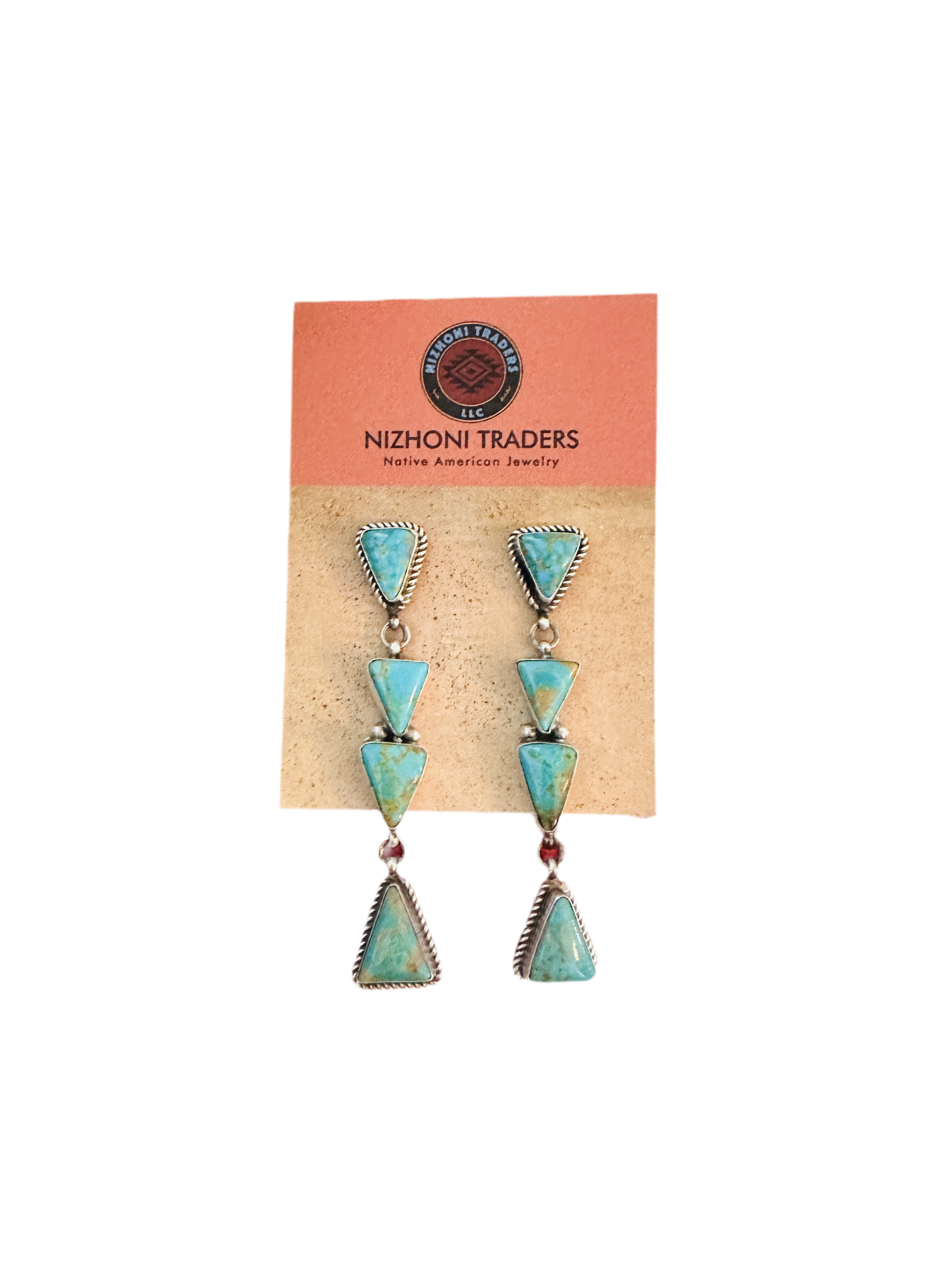 Handcrafted Turquoise & Sterling Silver Dangle Earrings