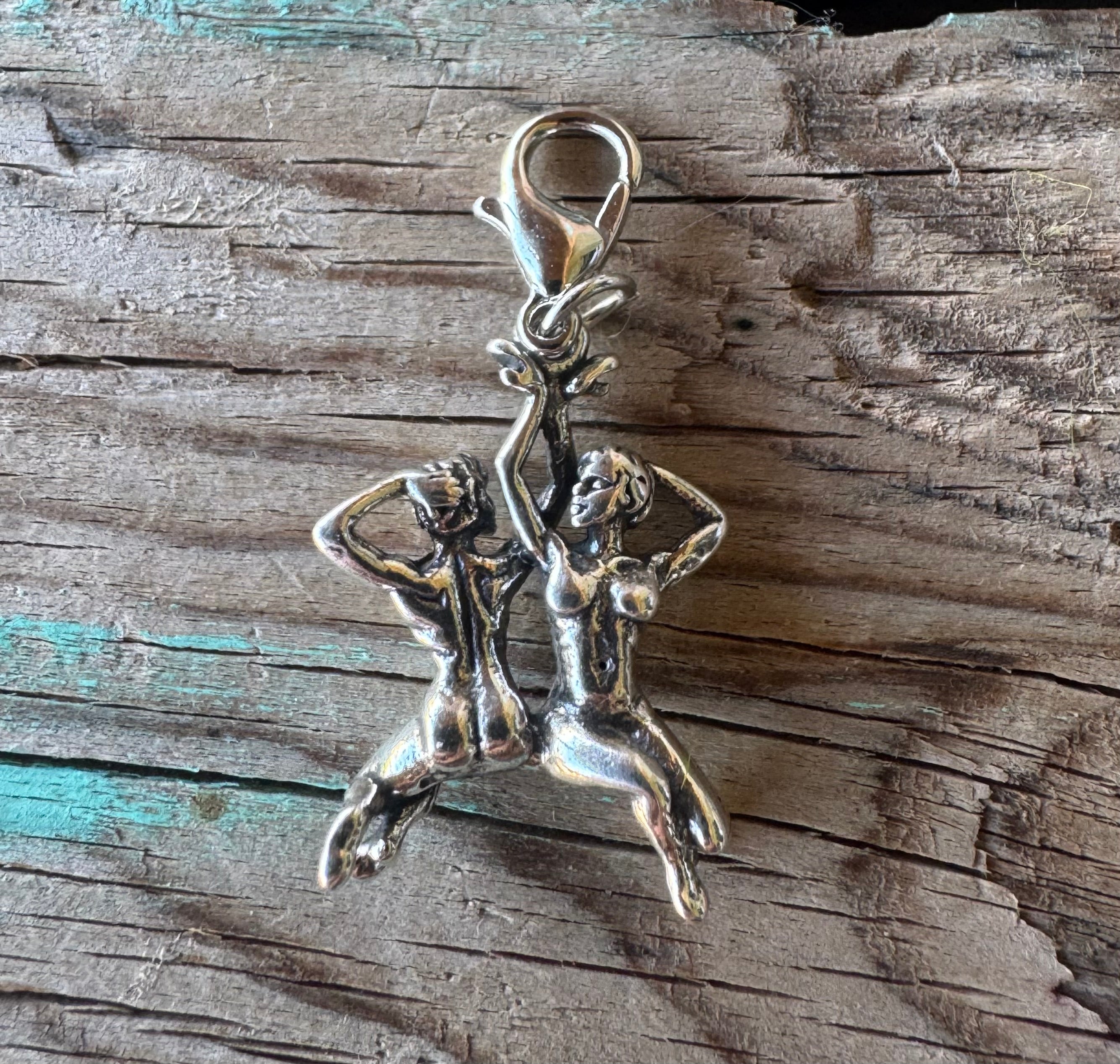 Handcrafted Sterling Silver Gemini/ Twins Charm
