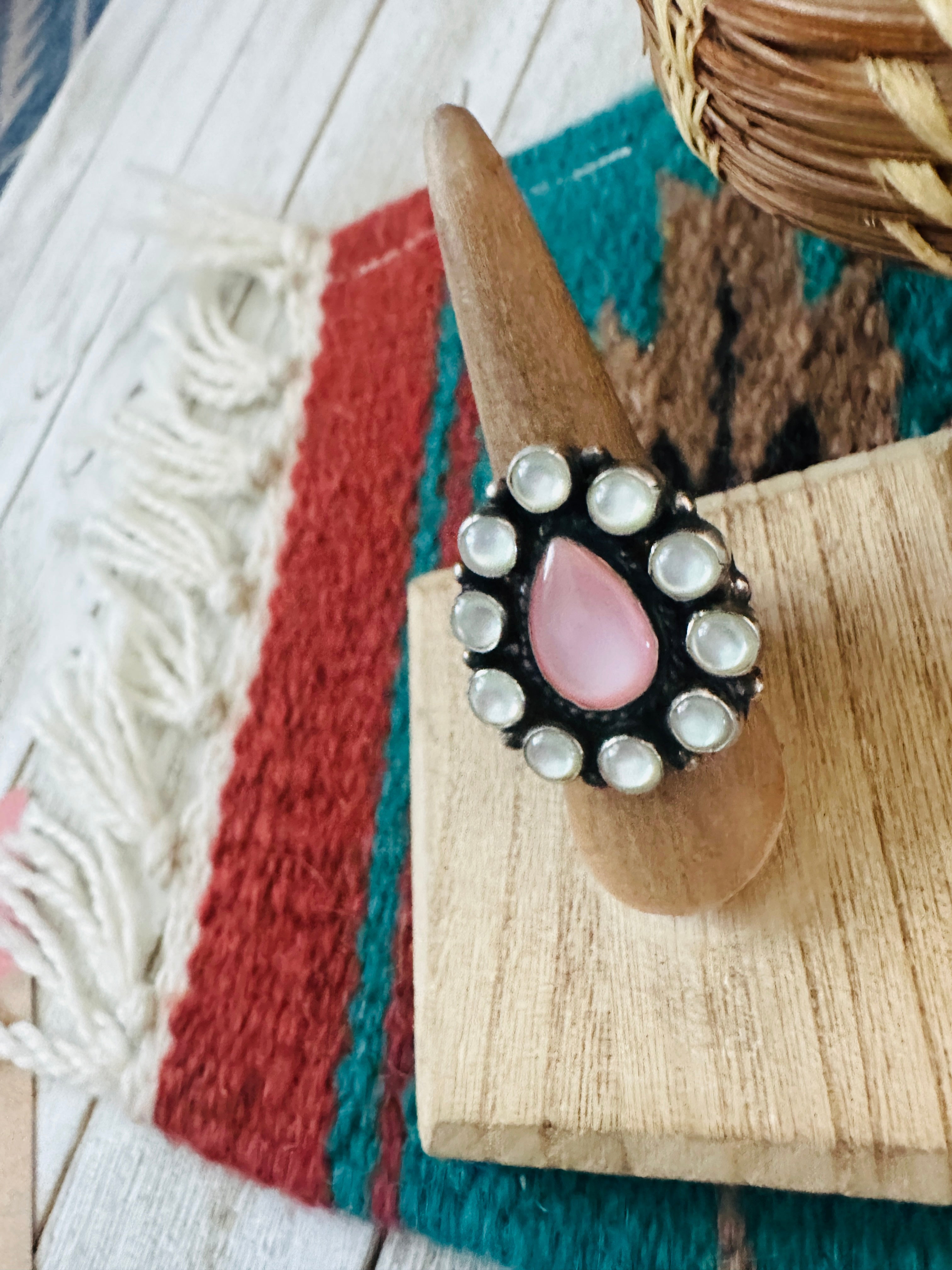 Handcrafted Sterling Silver & Mother of Pearl Ring